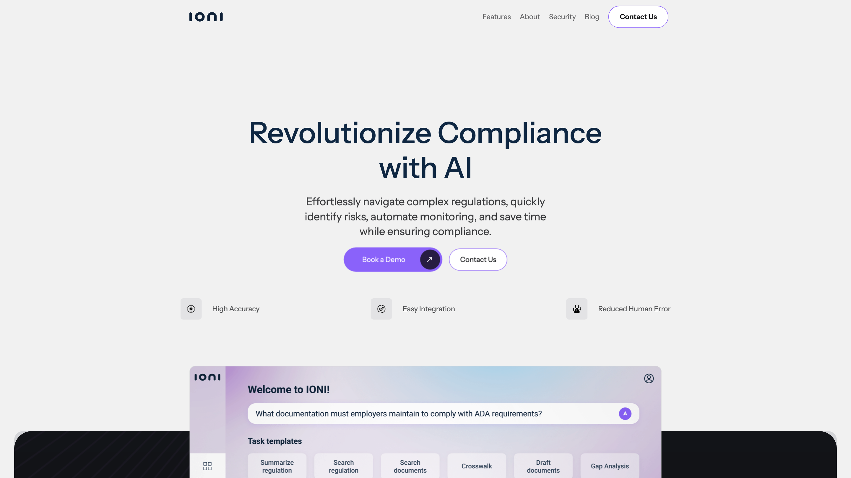 IONI - Transforming compliance with AI agents.