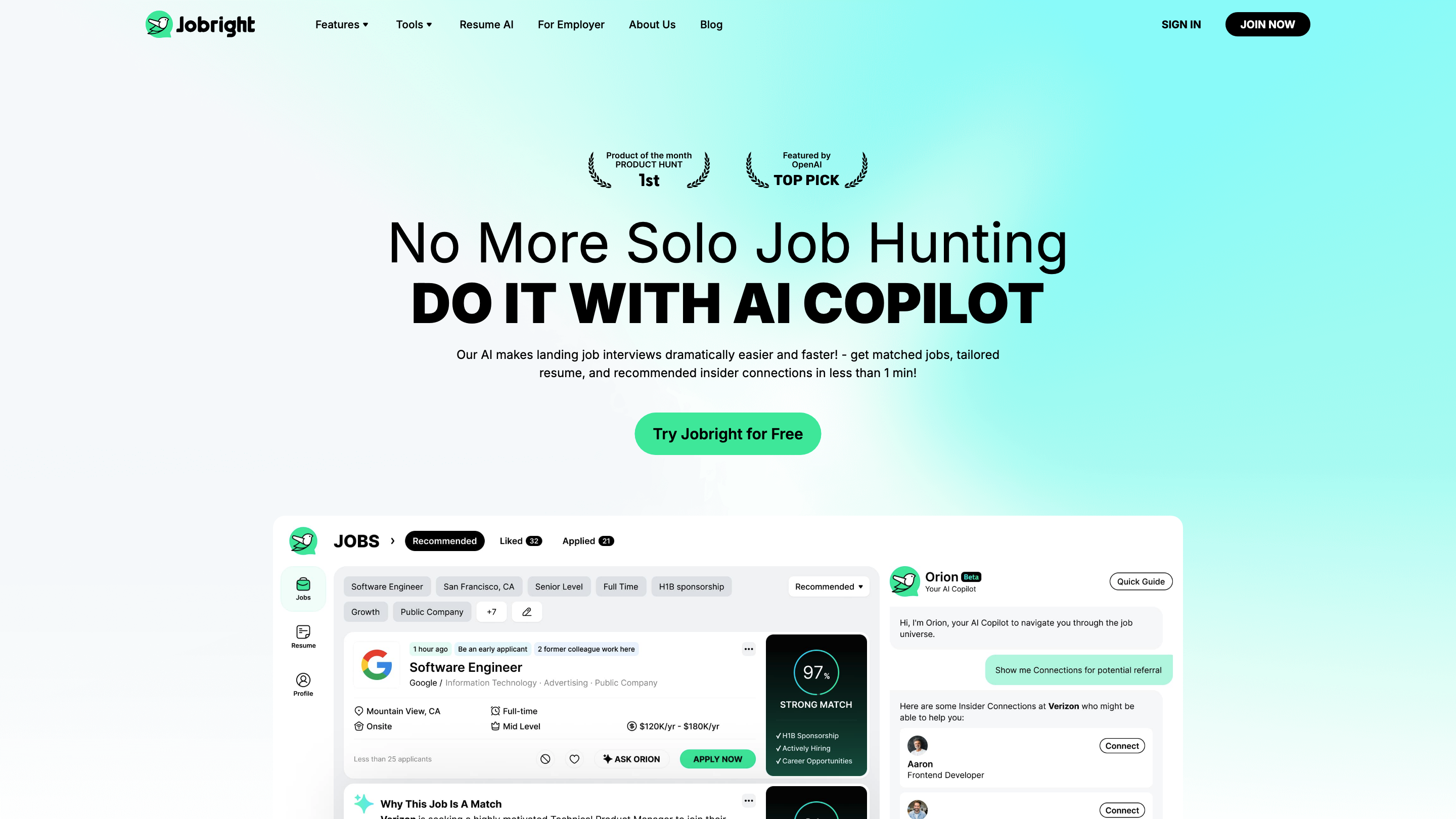 Jobright: Your AI Job Search Copilot