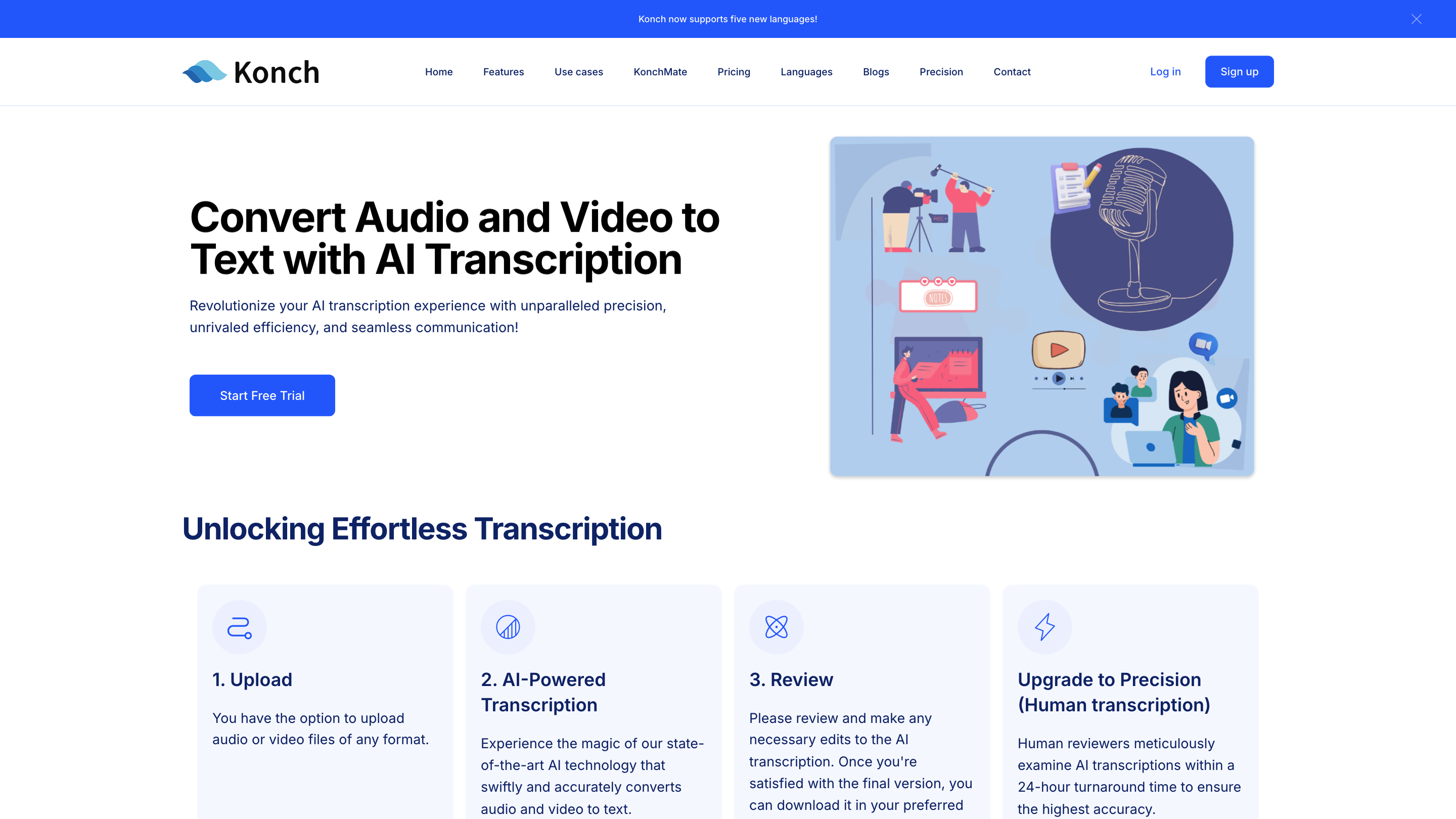 Konch | Automated Transcription Platform