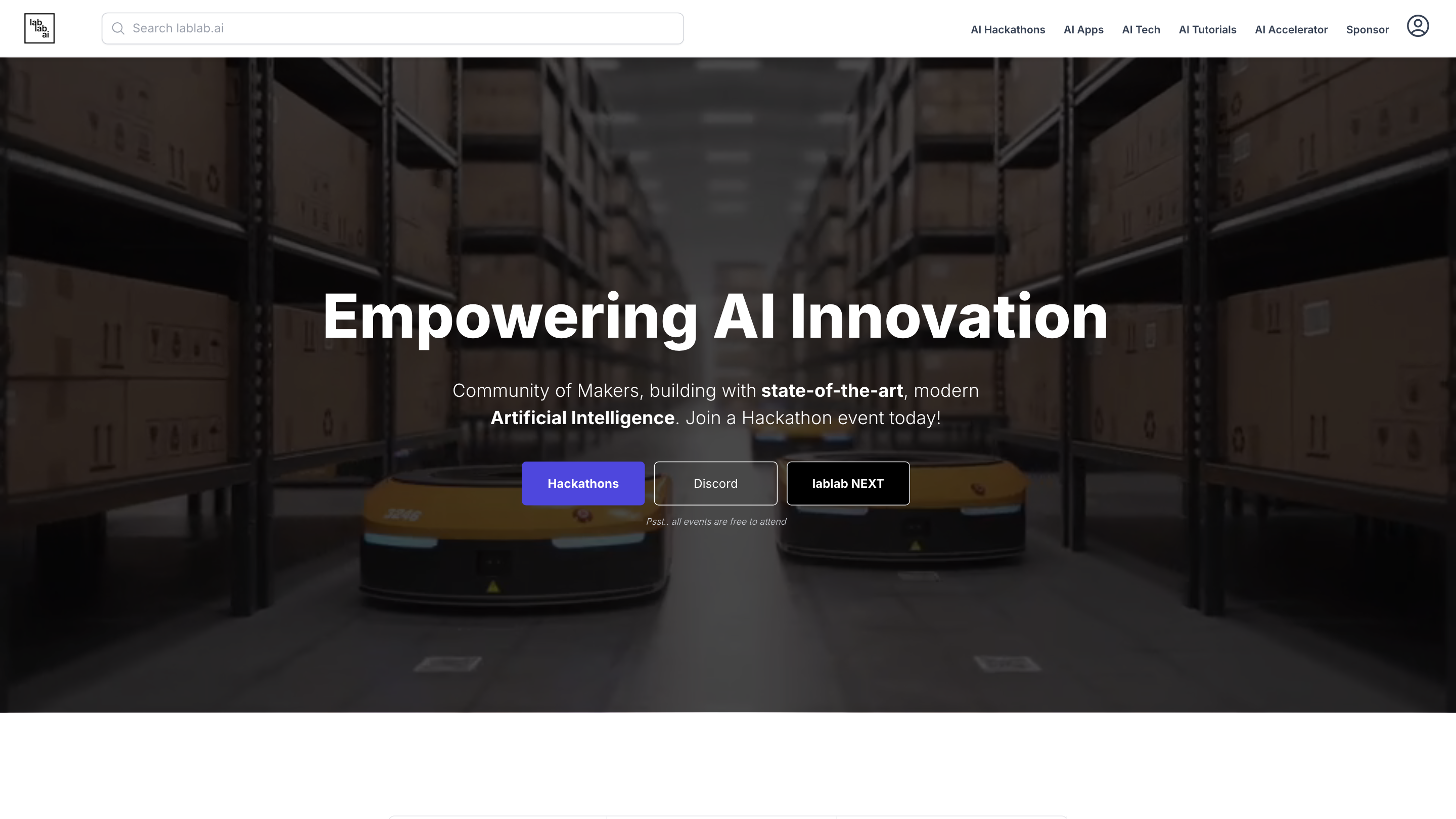 LabLab: Community of Creators Building with State of the Art Artificial Intelligence