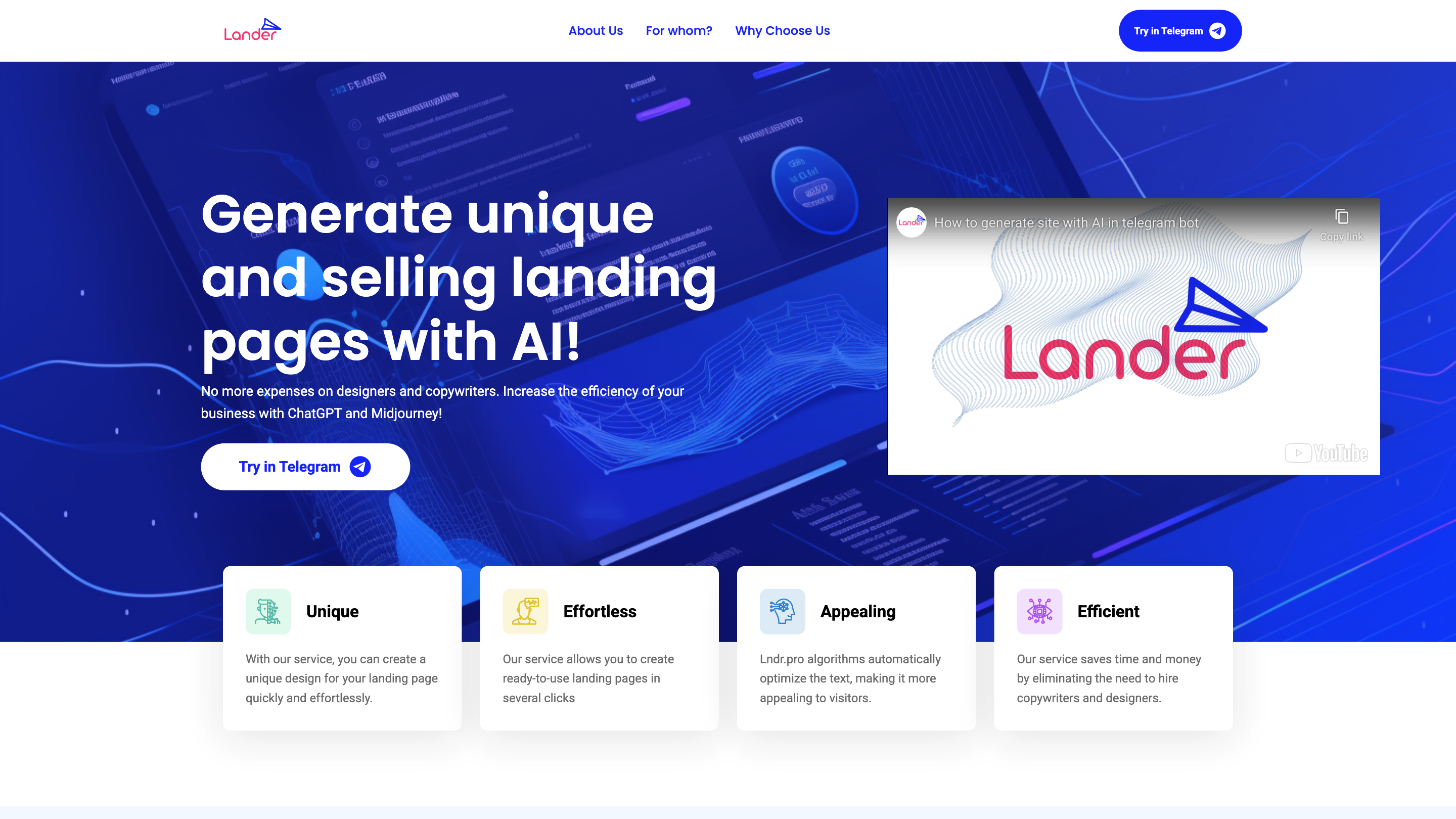 Lander - Landing Page AI Generator