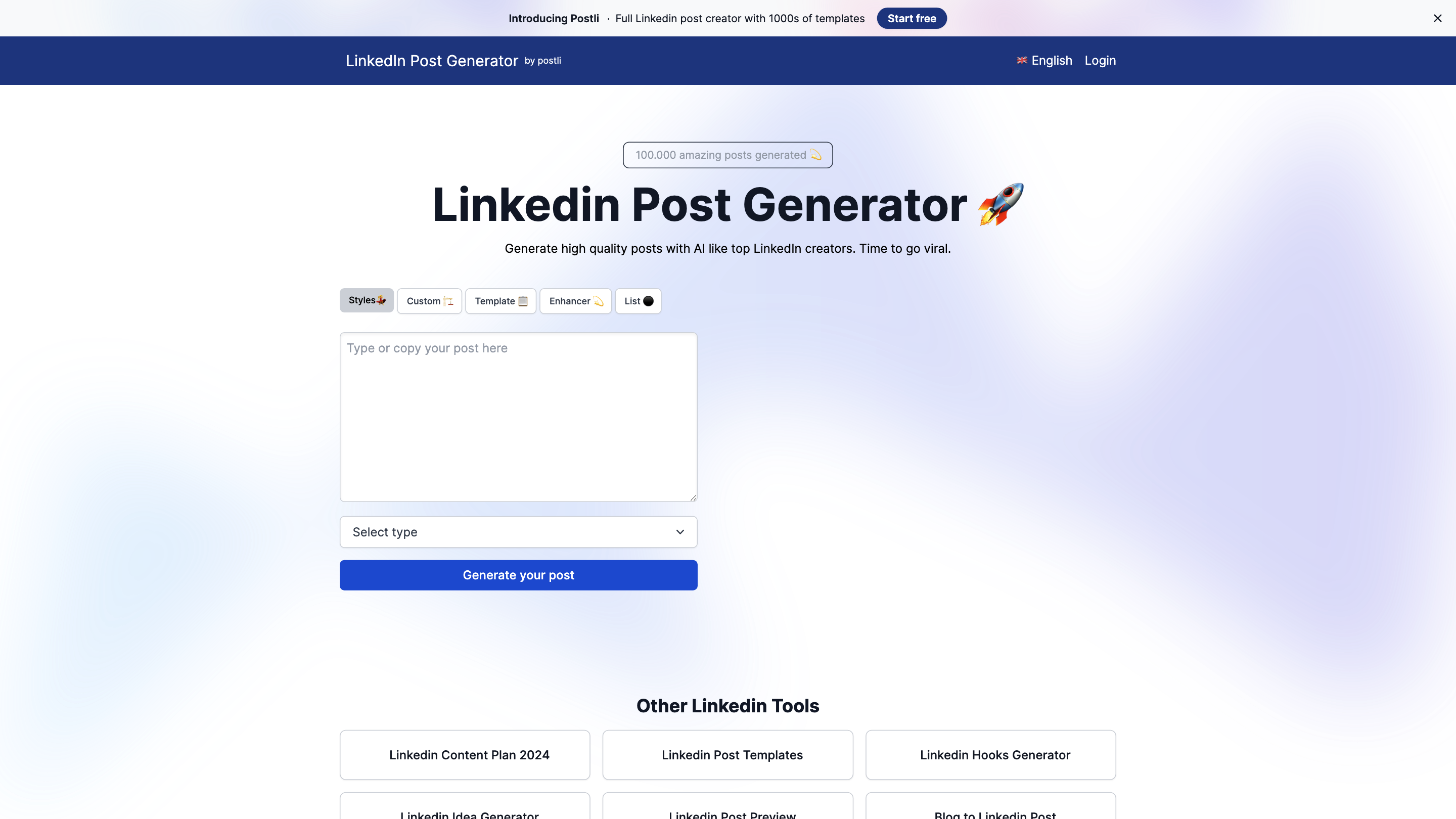 LinkedIn AI Post Generator