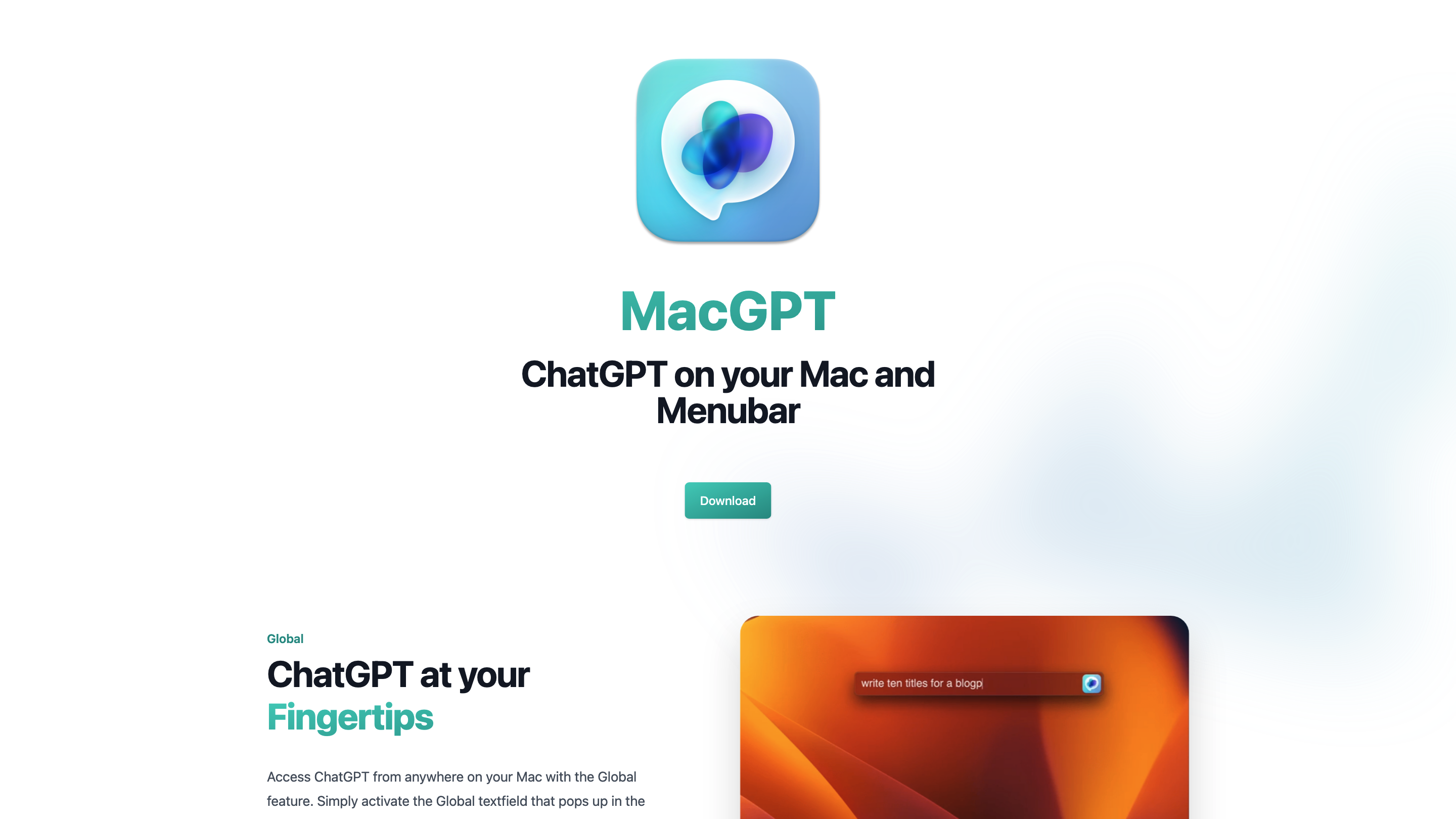 MacGPT - ChatGPT in your menubar