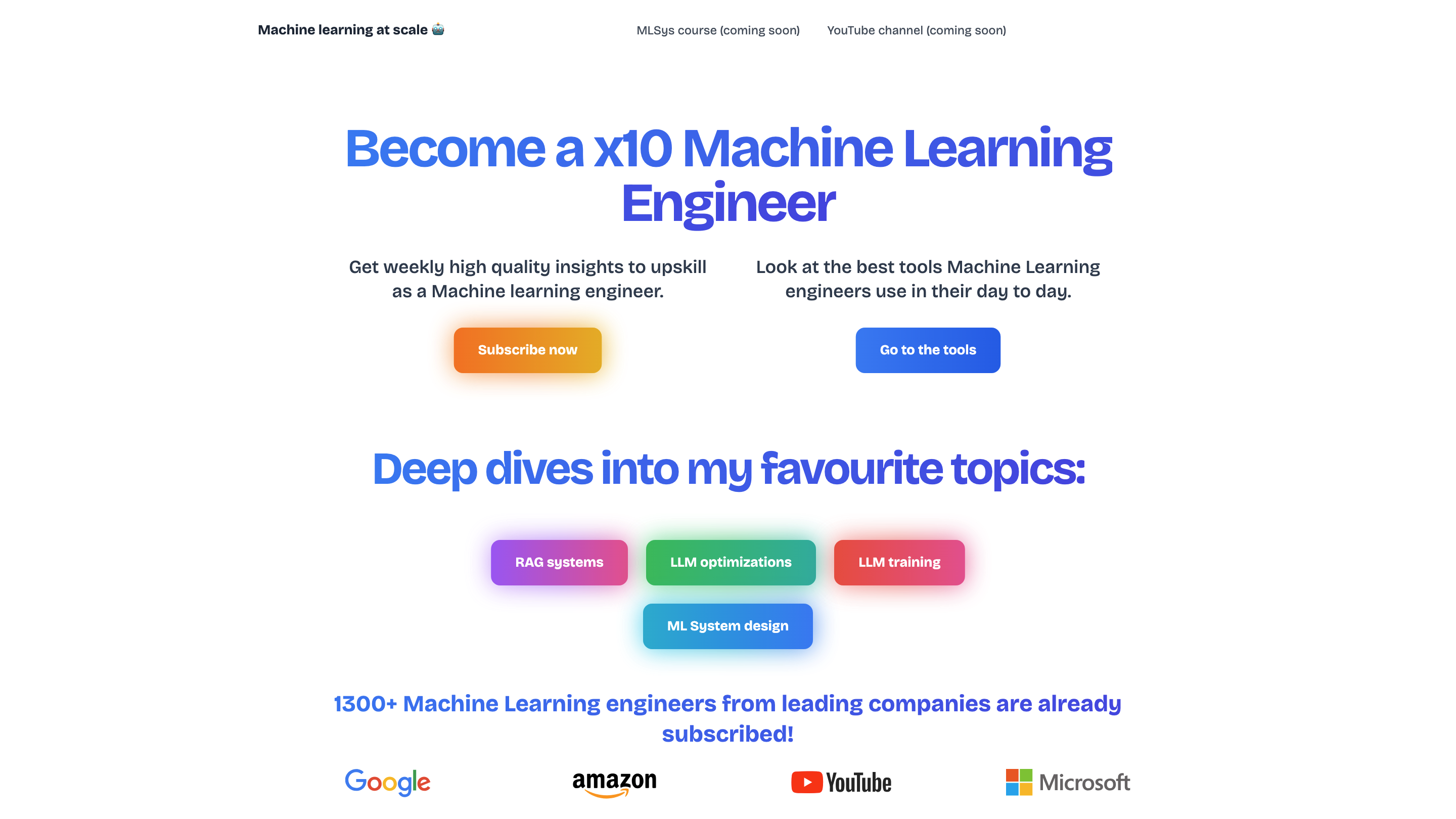 Machine learning at scale