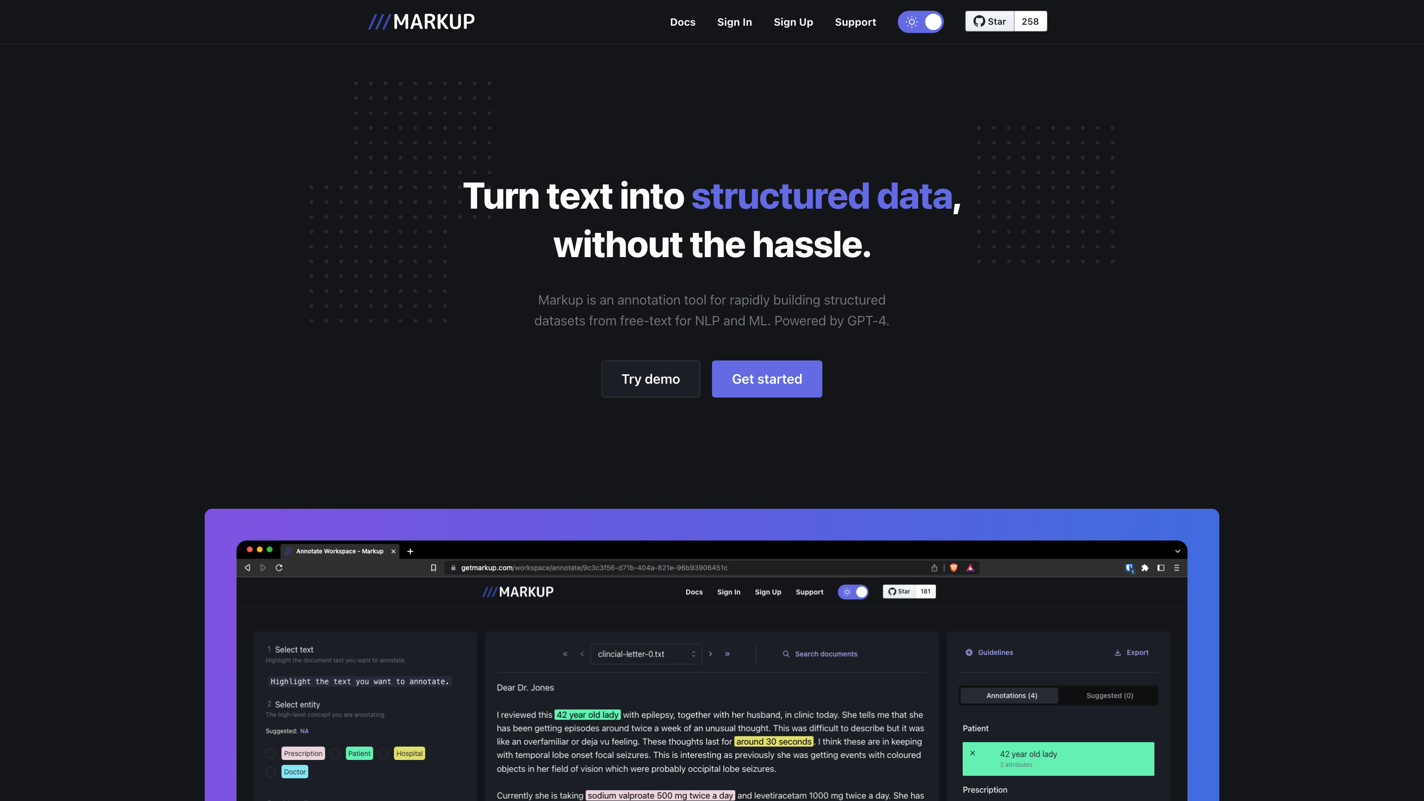 Markup Annotation Tool