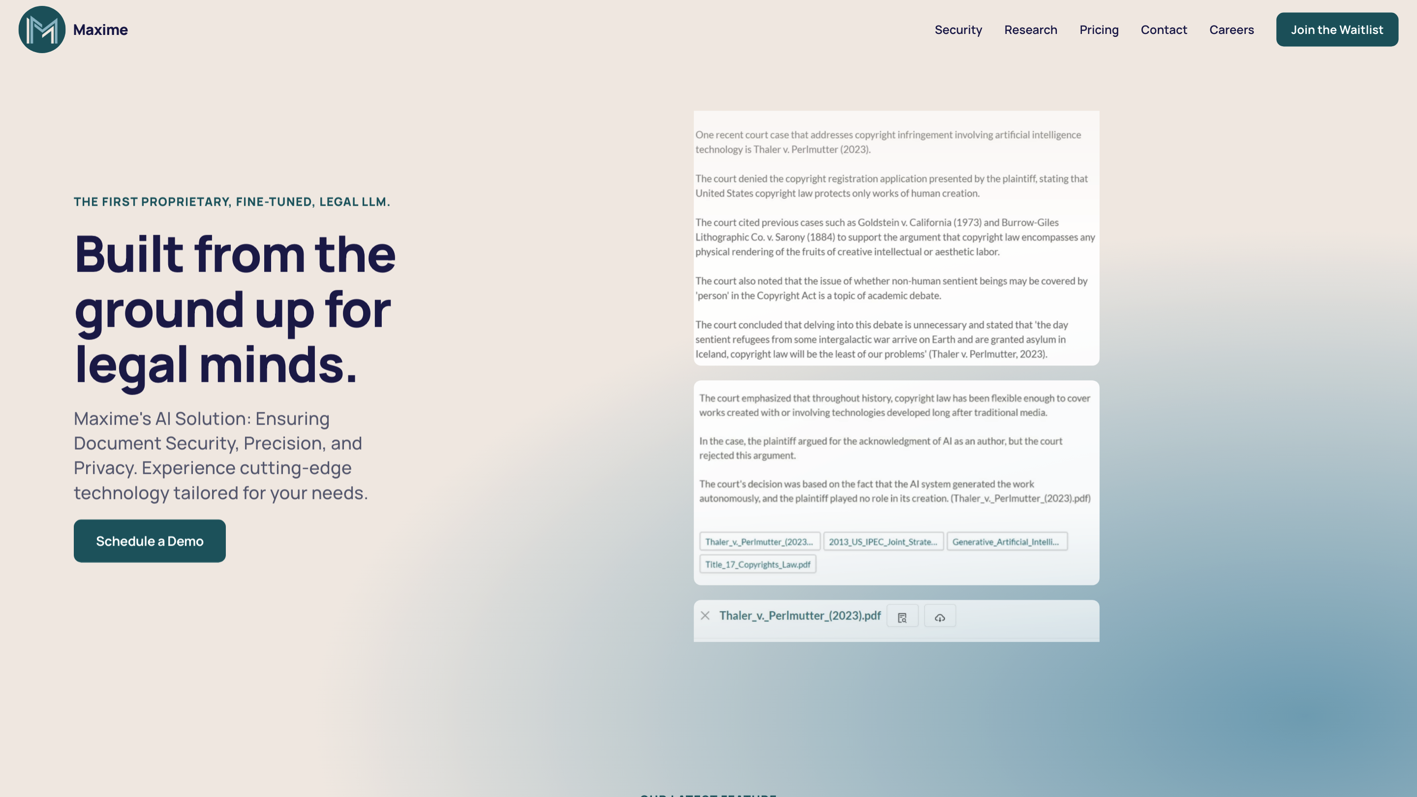 Maxime Tools - Legal AI Research