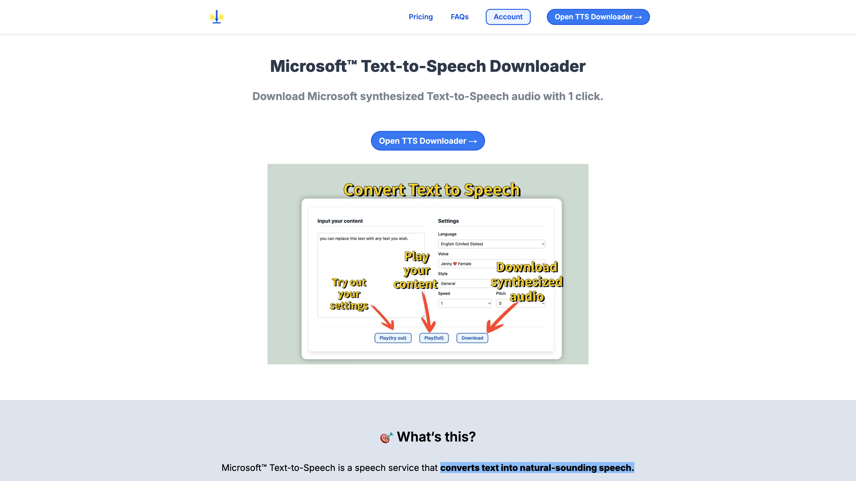 Microsoft Text-to-Speech Downloader