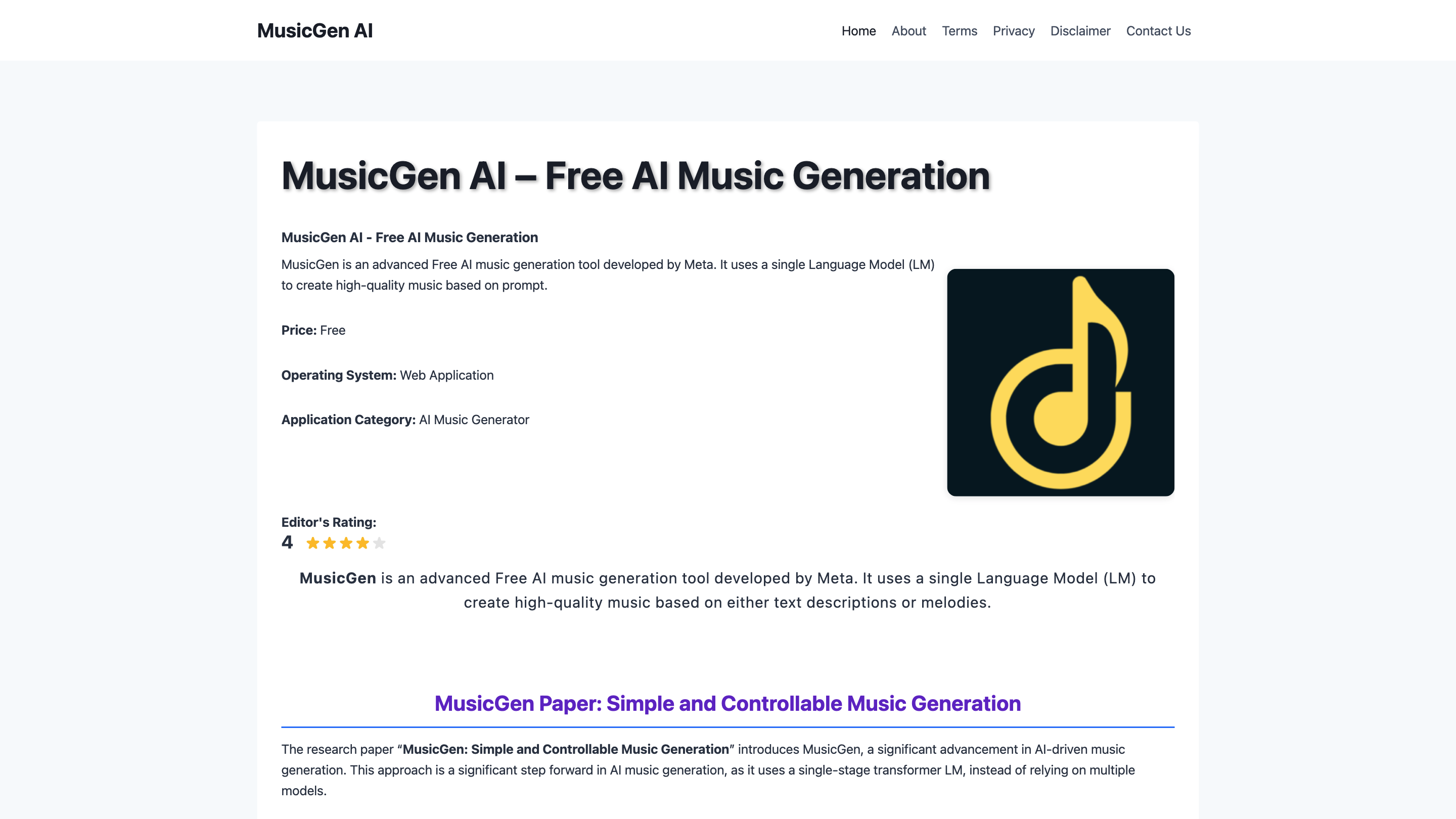 MusicGen AI