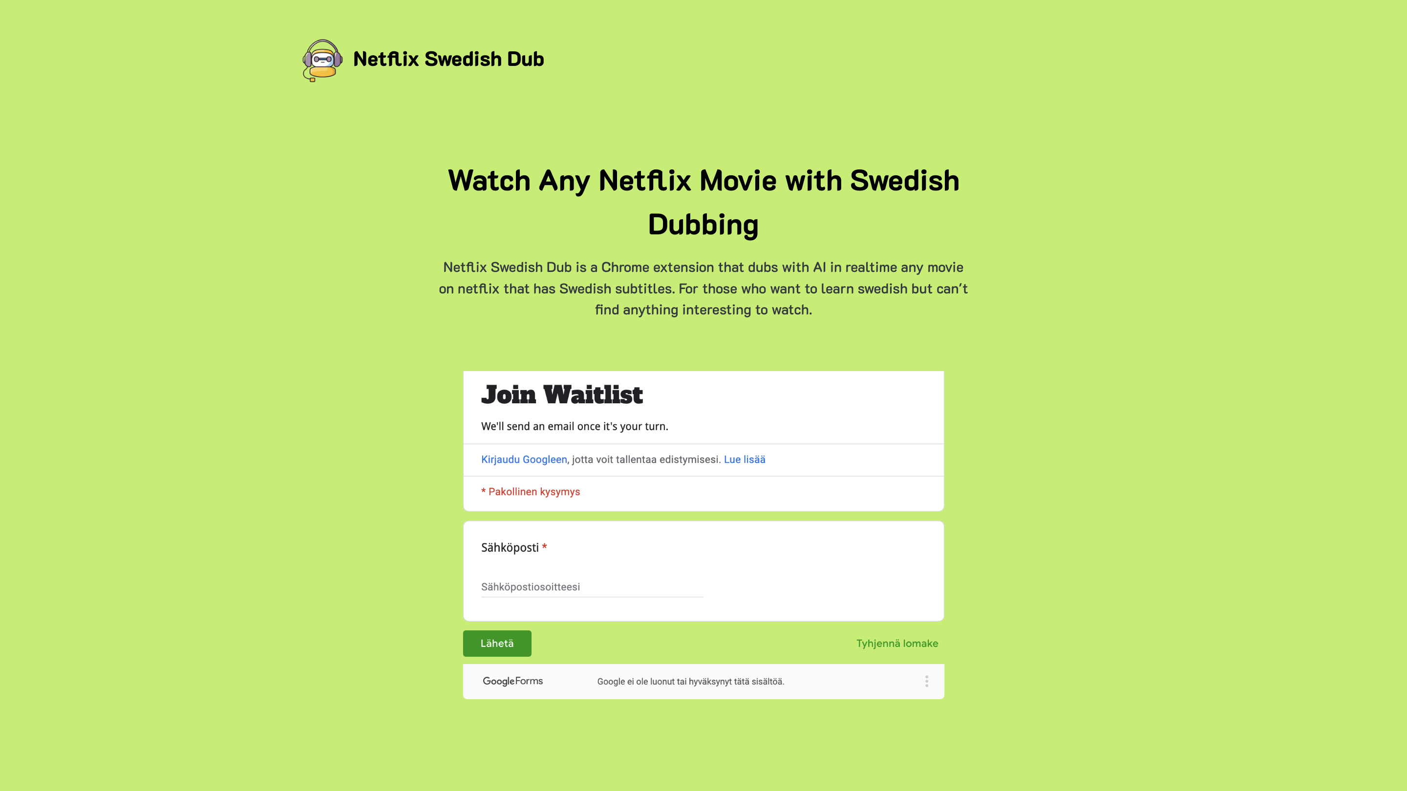 Netflix Swedish Dub