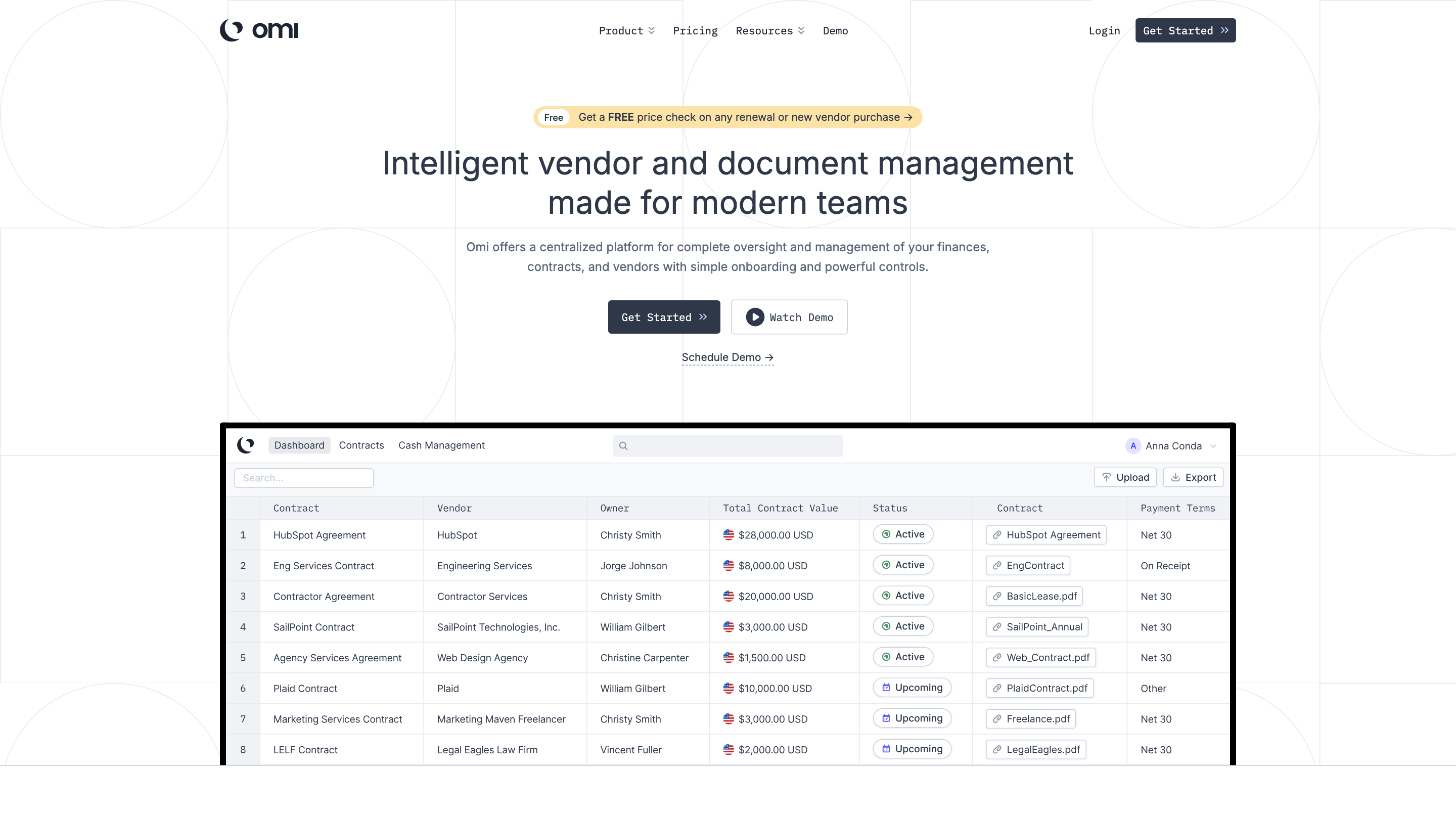 Omi | Vendor and Document Management