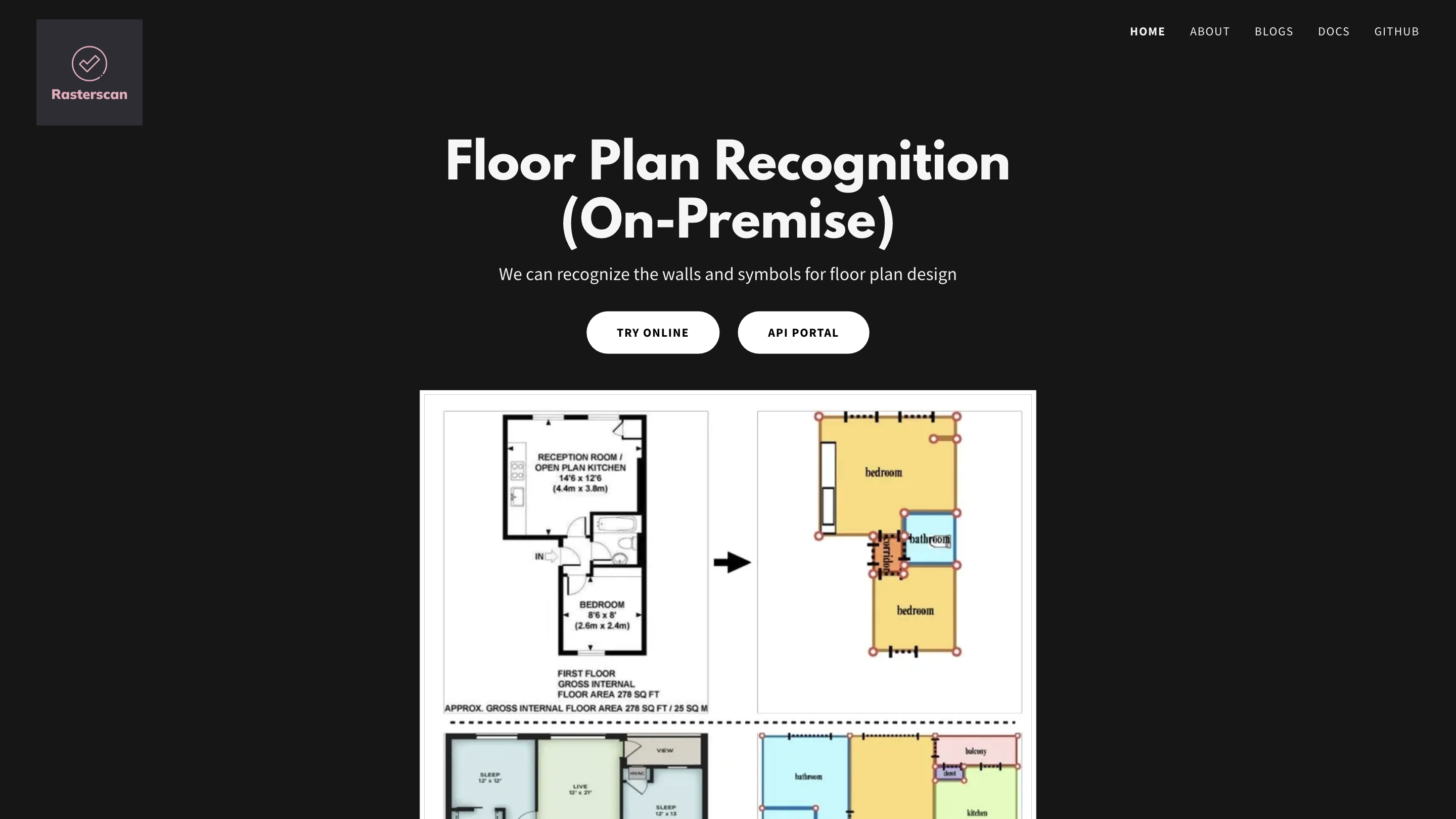 On-Premise Floor Plan Recognition