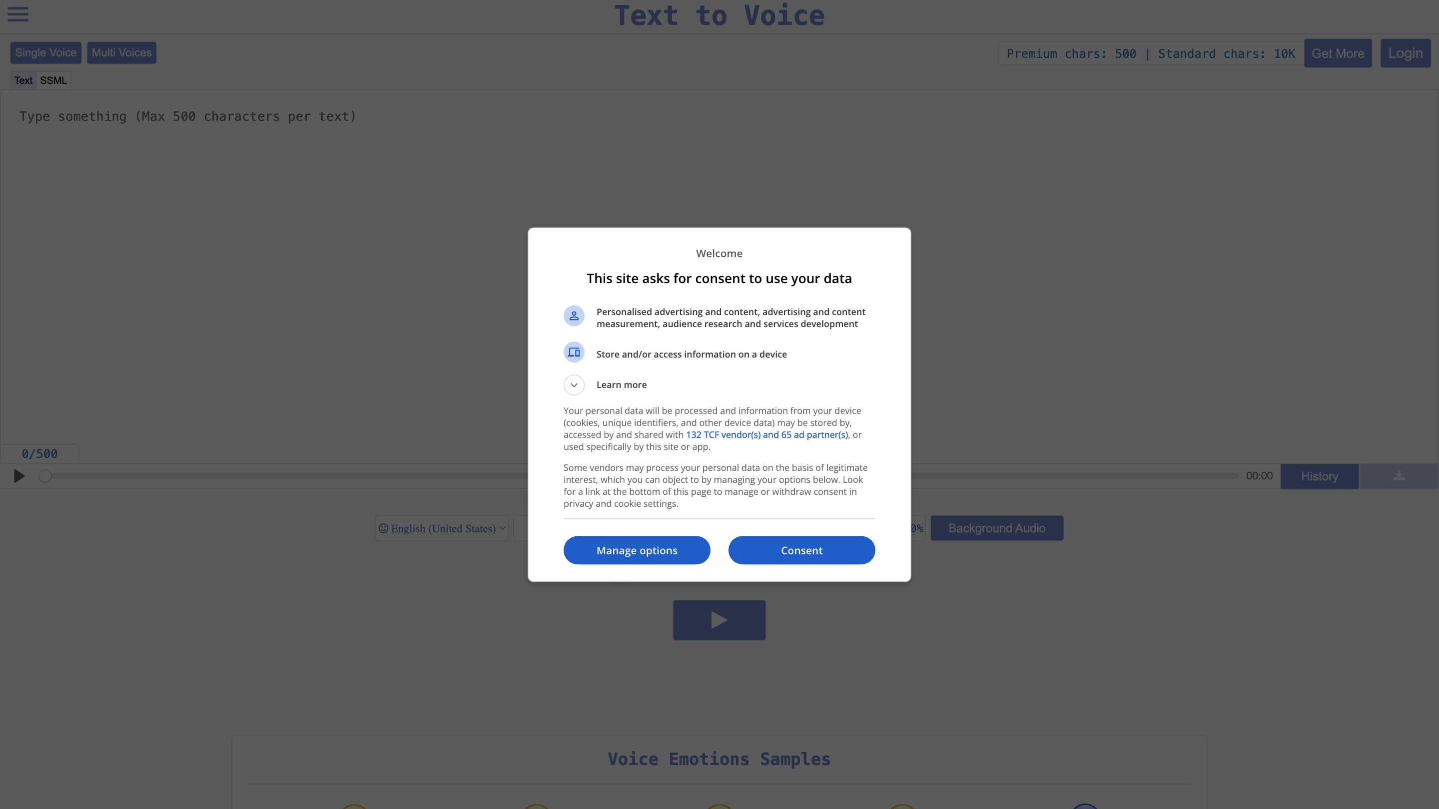 Online Text to Speech with Emotions
