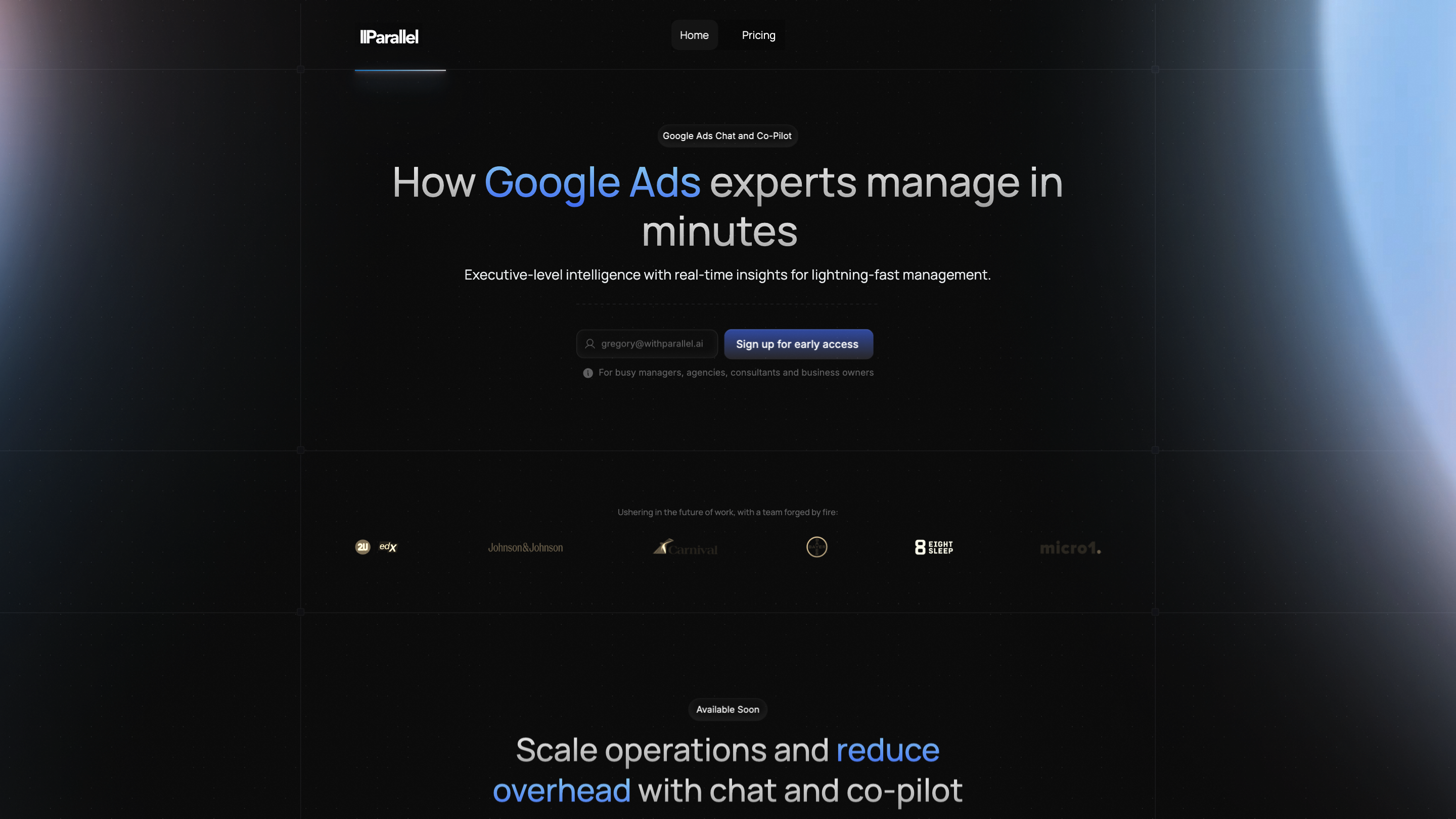 Parallel | AI-Powered Google Ads Co-Pilot