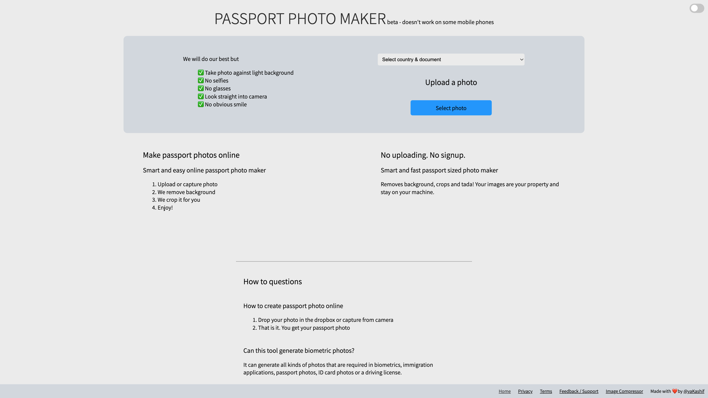 Passport Photo Maker
