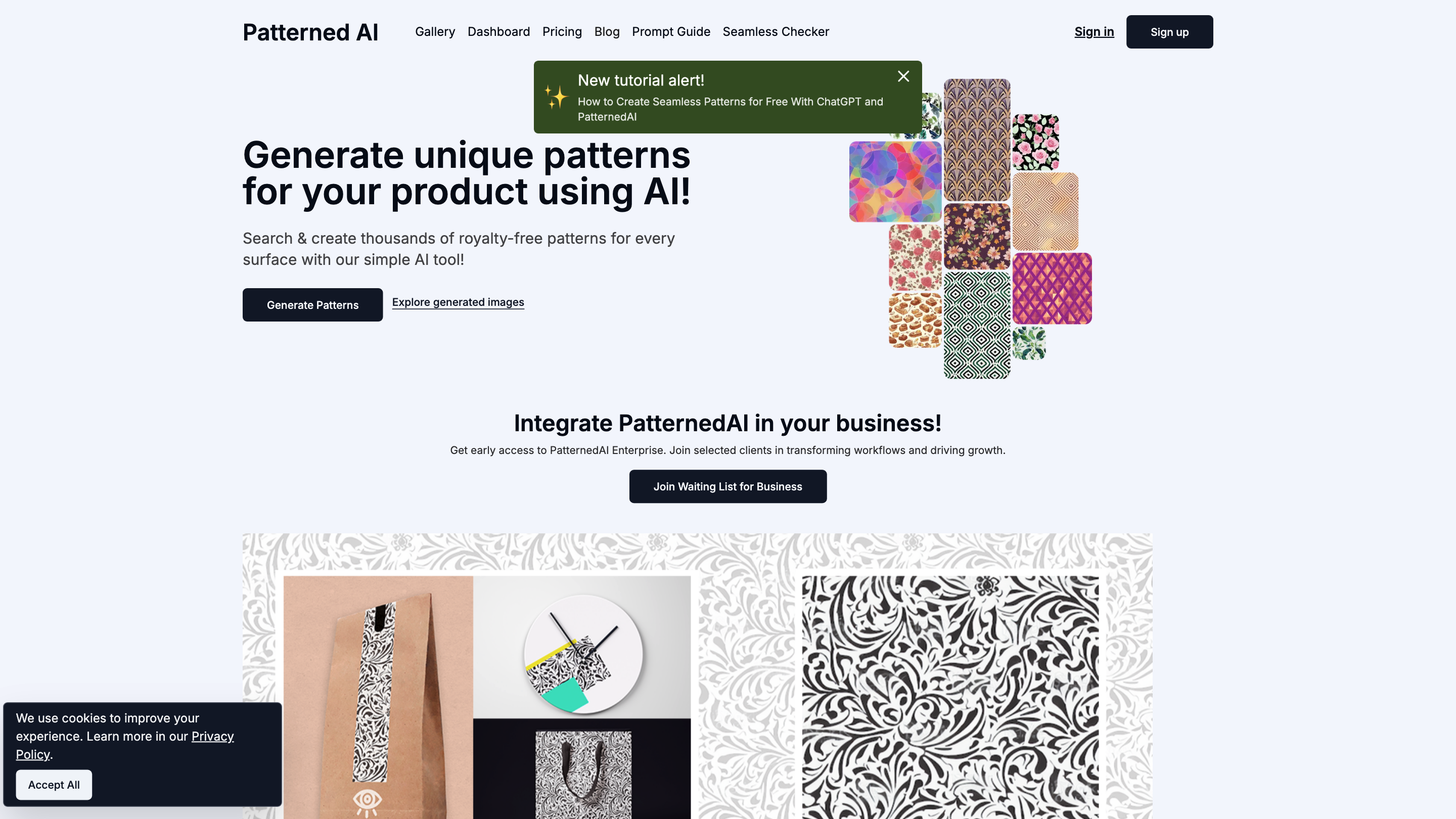 PatternedAI - Seamless Pattern Maker with Artificial Intelligence