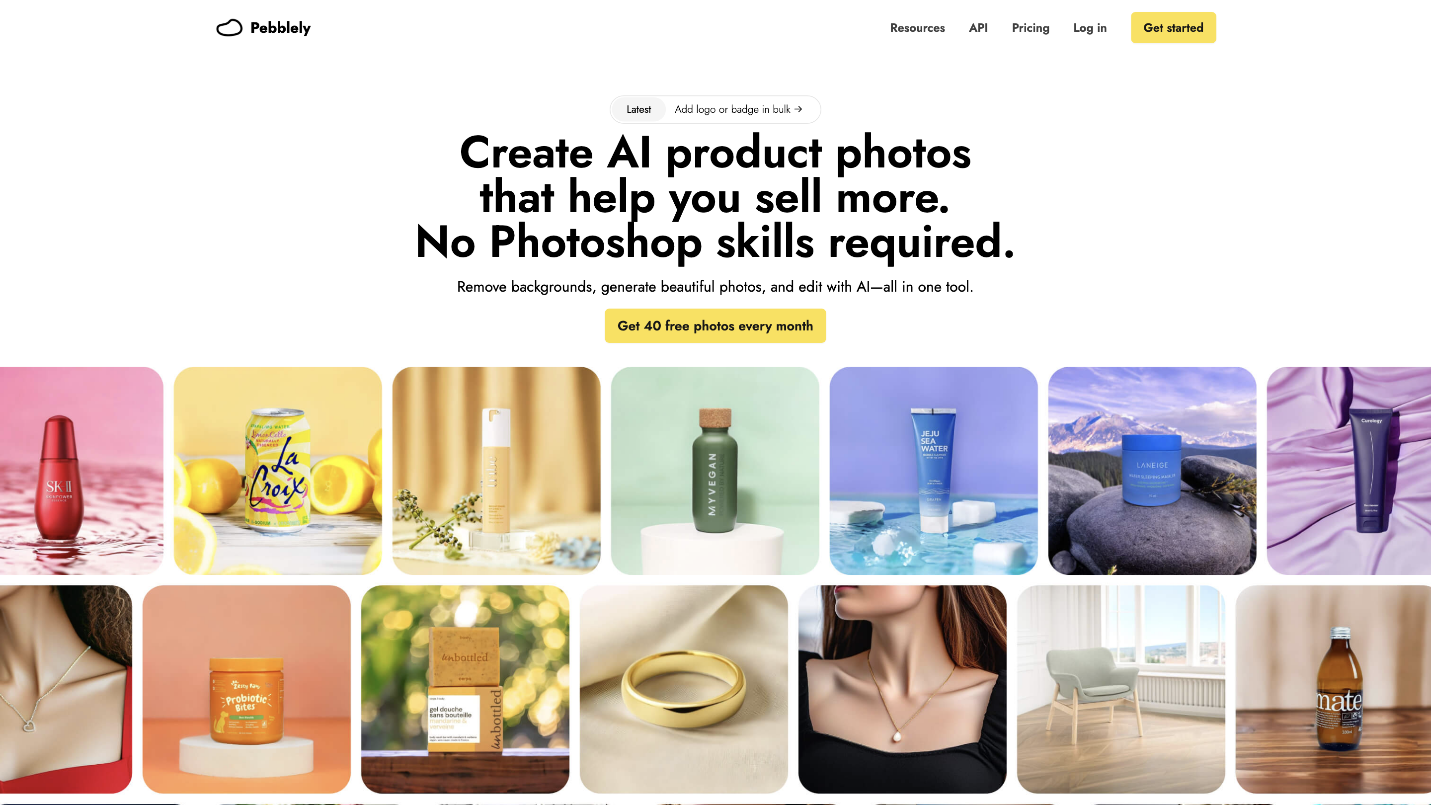 Pebblely AI Product Photography