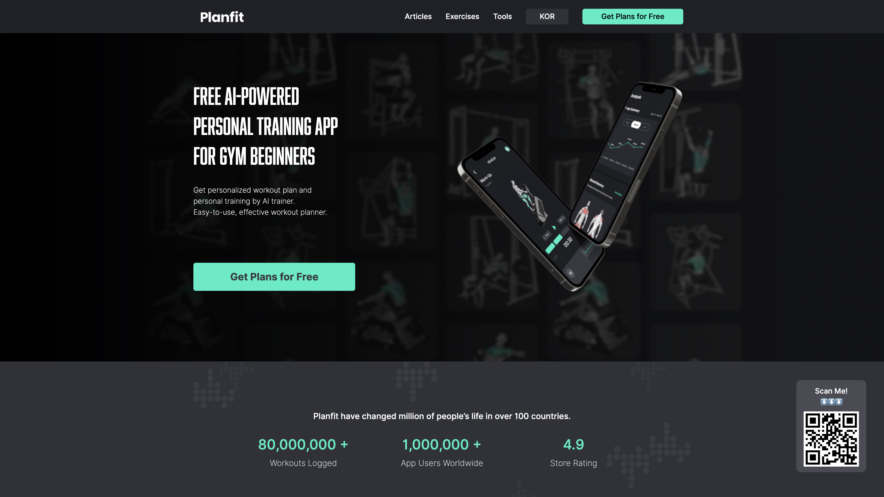 Planfit: Gym Home Workouts & Fitness Plan by AI