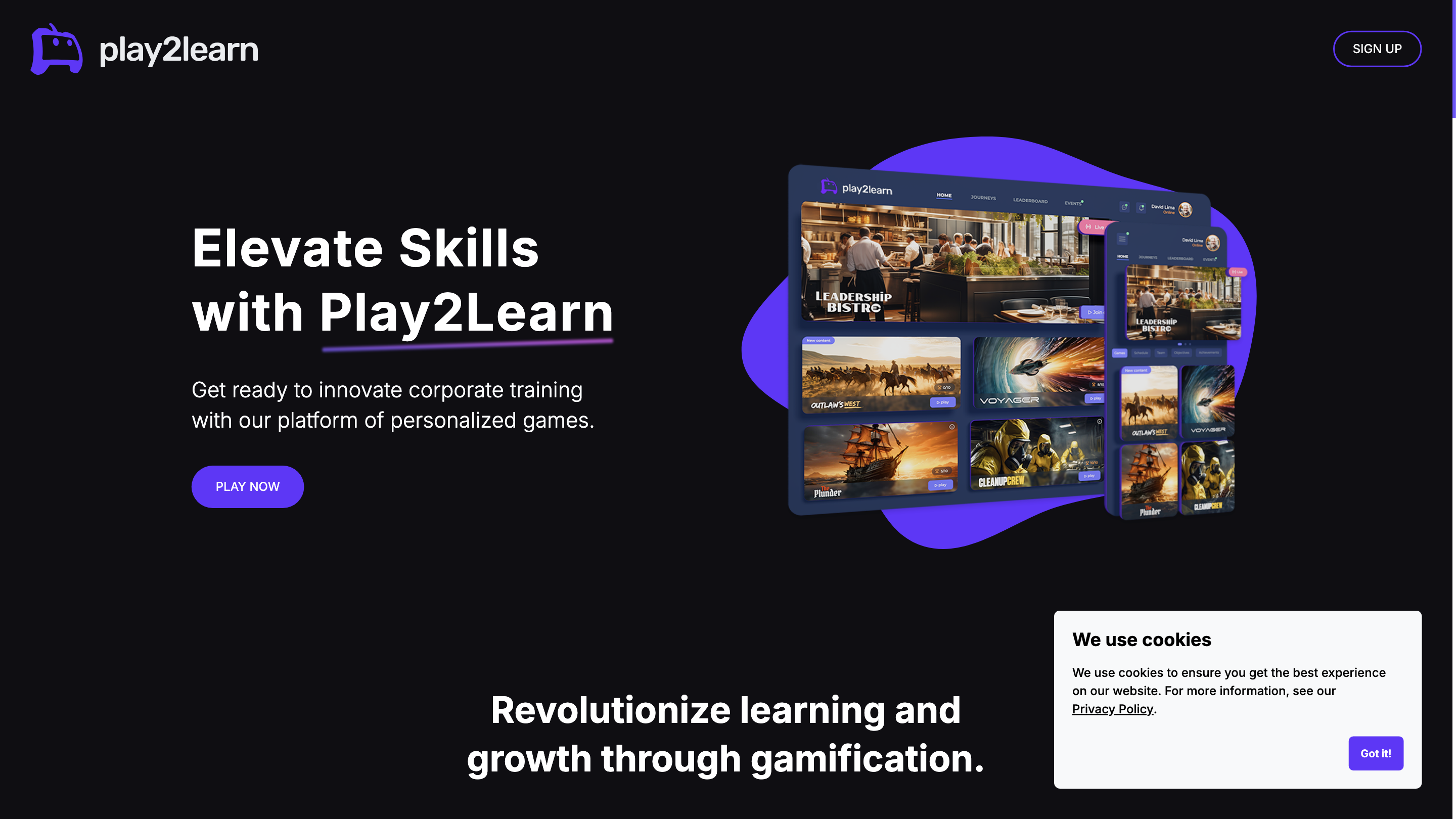 Play2Learn - Elevate Skills with Engaging AI-Powered Learning Games