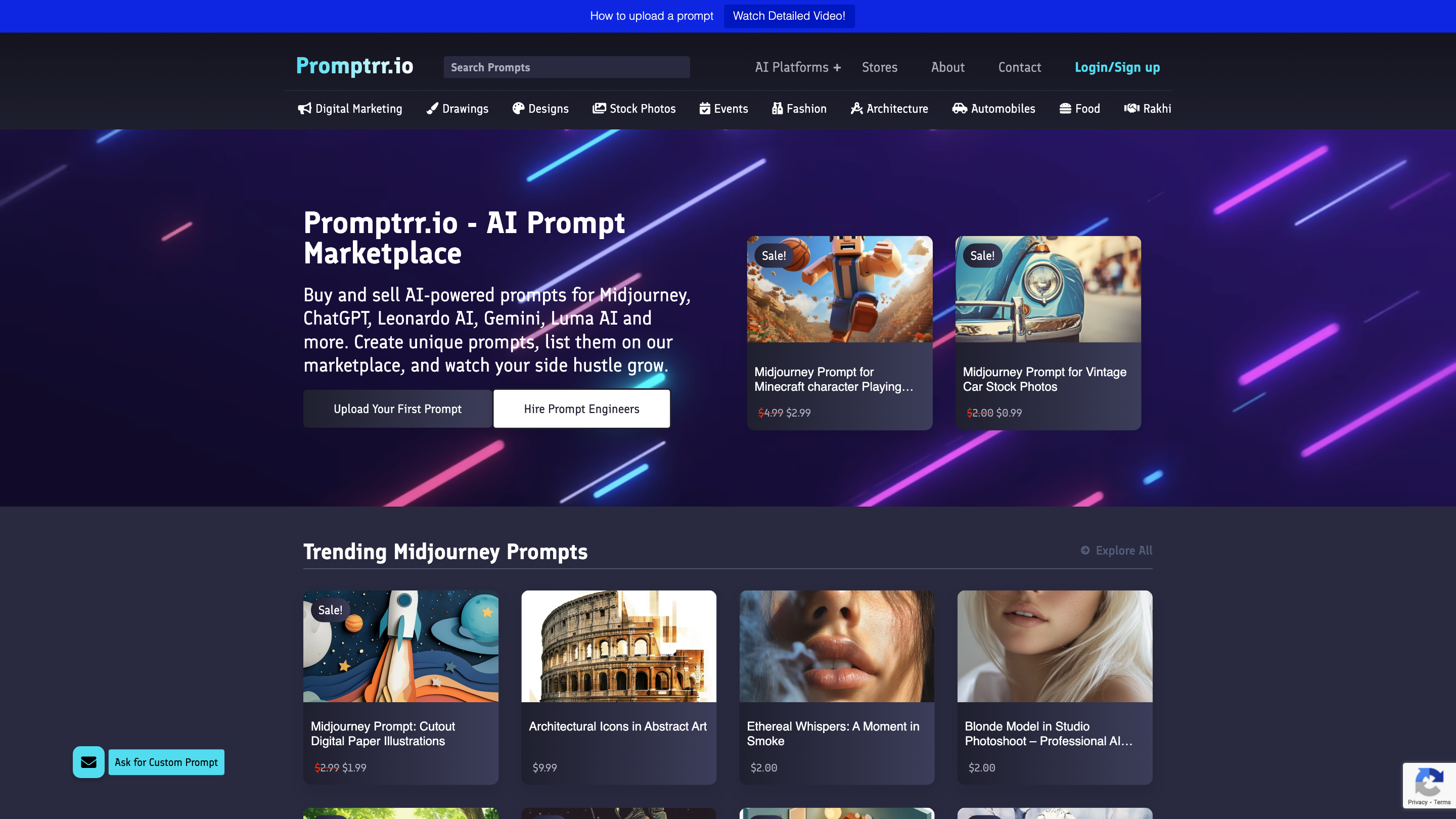 Promptrr.io - AI Prompt Marketplace