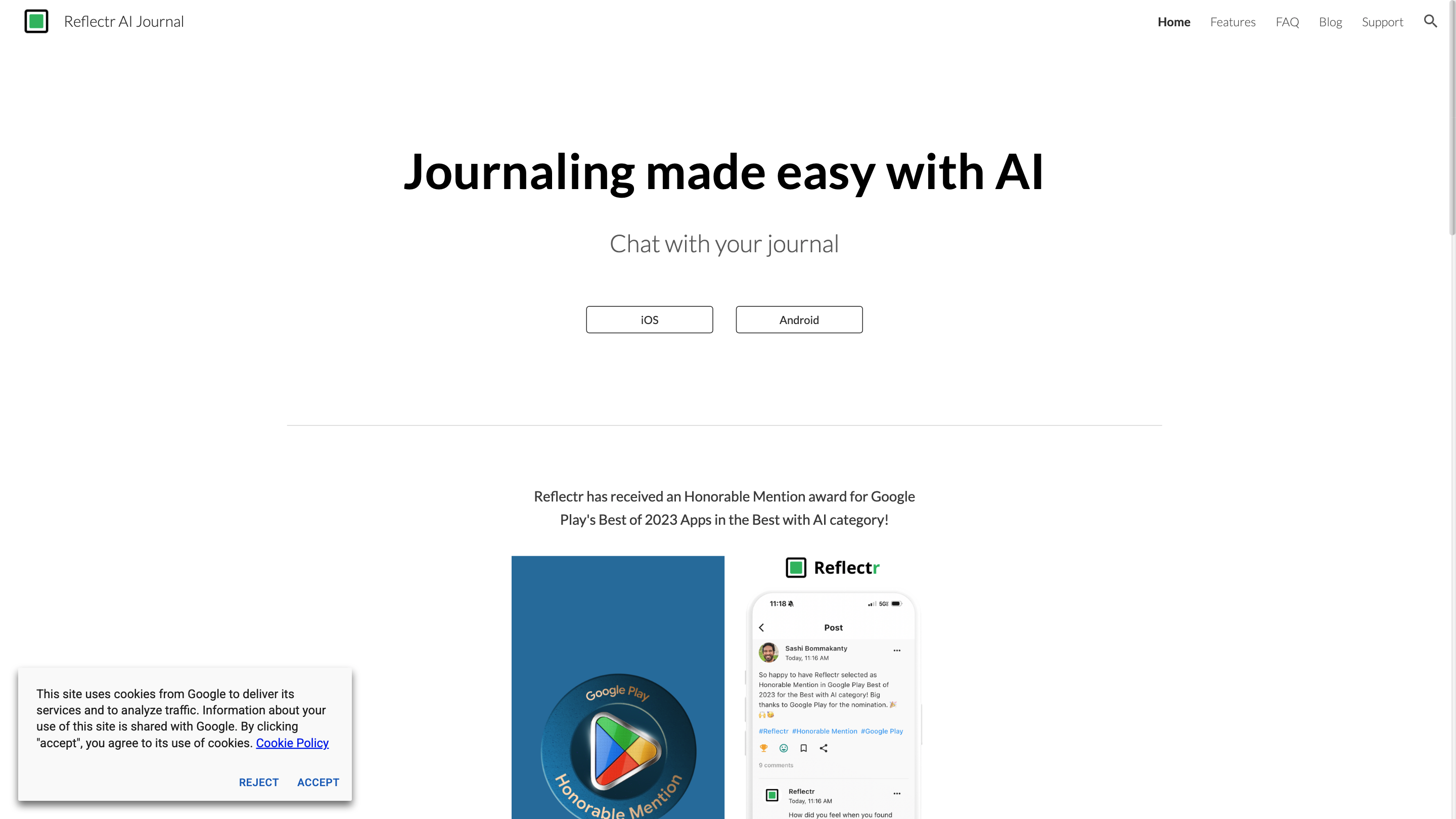 Reflectr AI Journal & Notebook