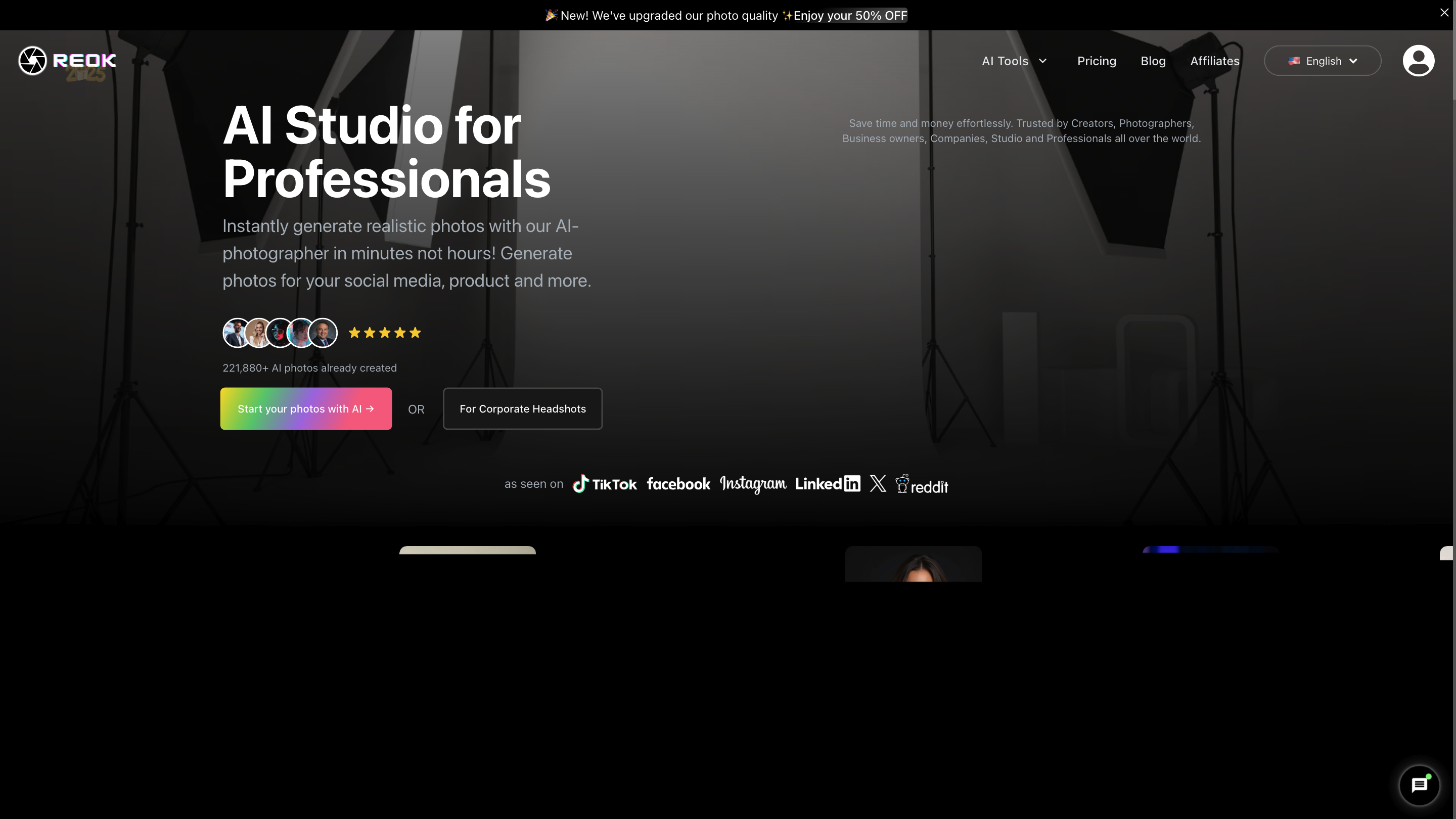 REOK AI Headshot Studio