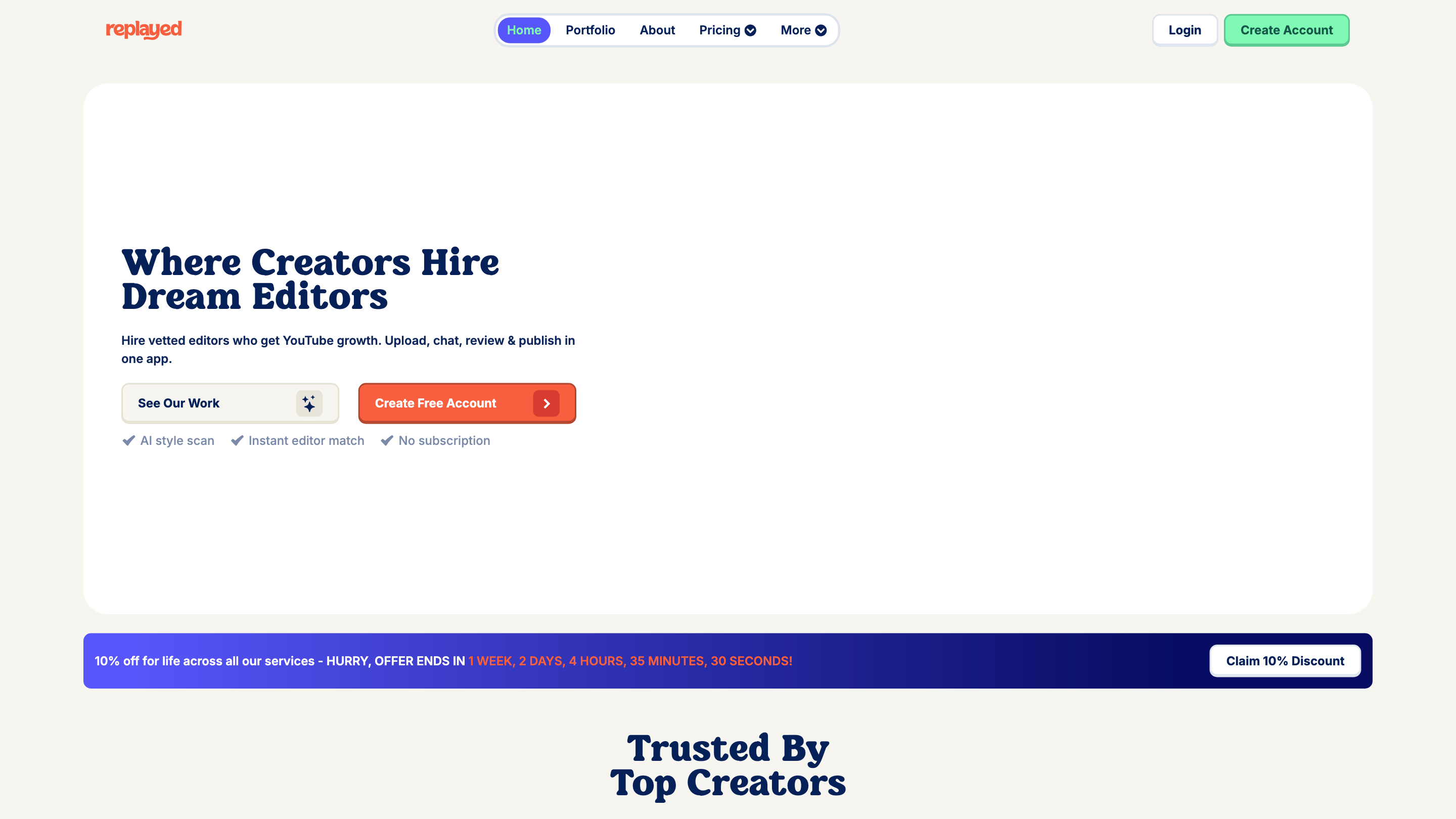 Replayed - YouTube Video Editing Team Service