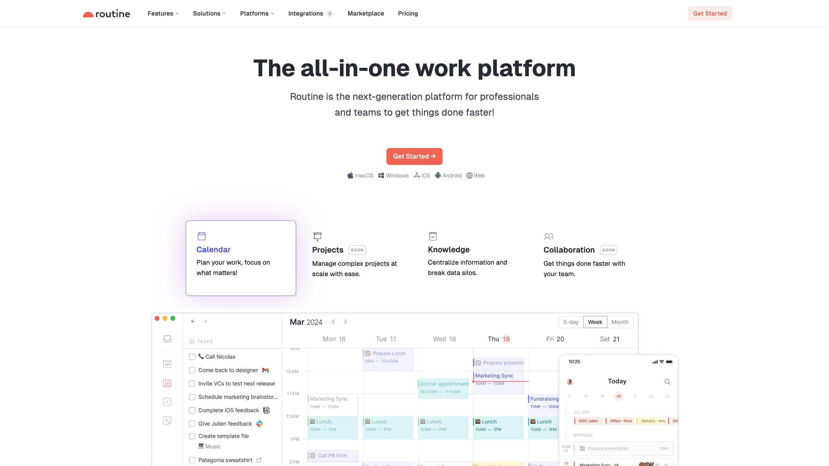 Routine | The Most Advanced Calendar for Productive People