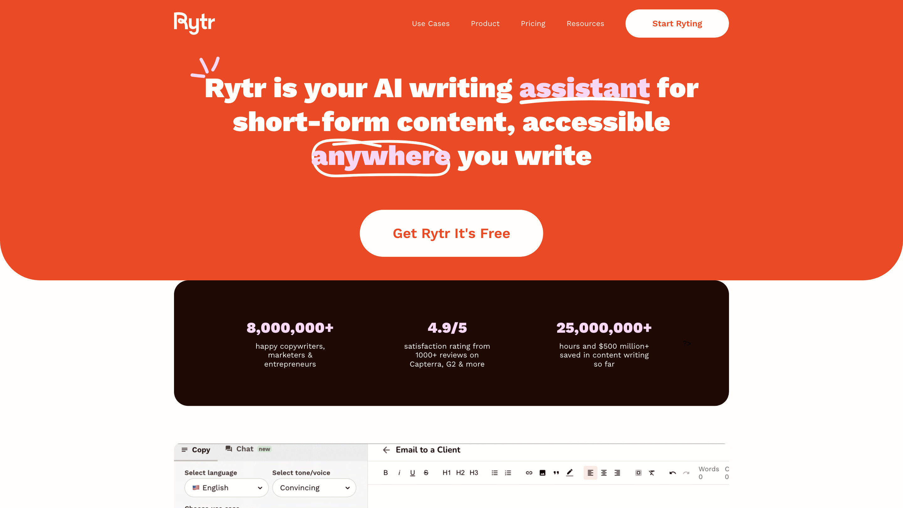 Rytr - Best AI Writer, Content Generator & Writing Assistant