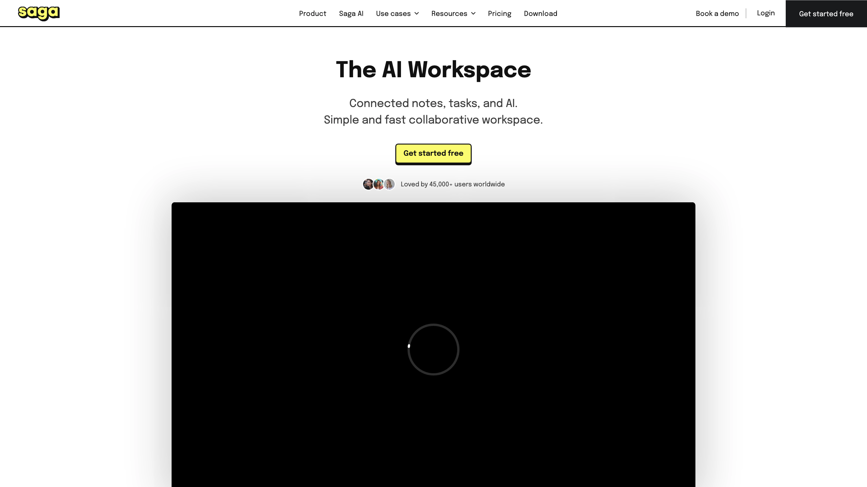 Saga - AI Workspace for your Notes, Docs, and Tasks