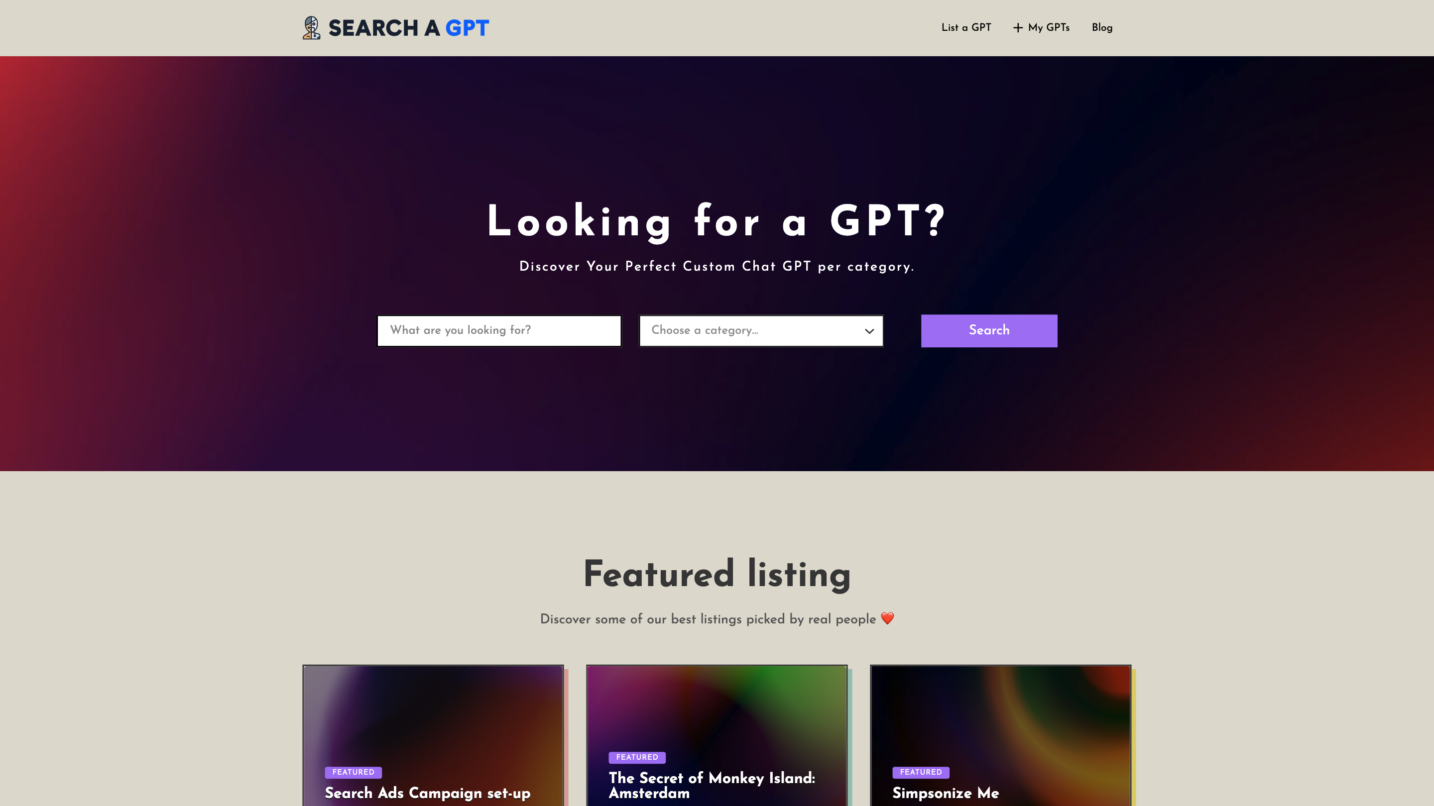Search a GPT