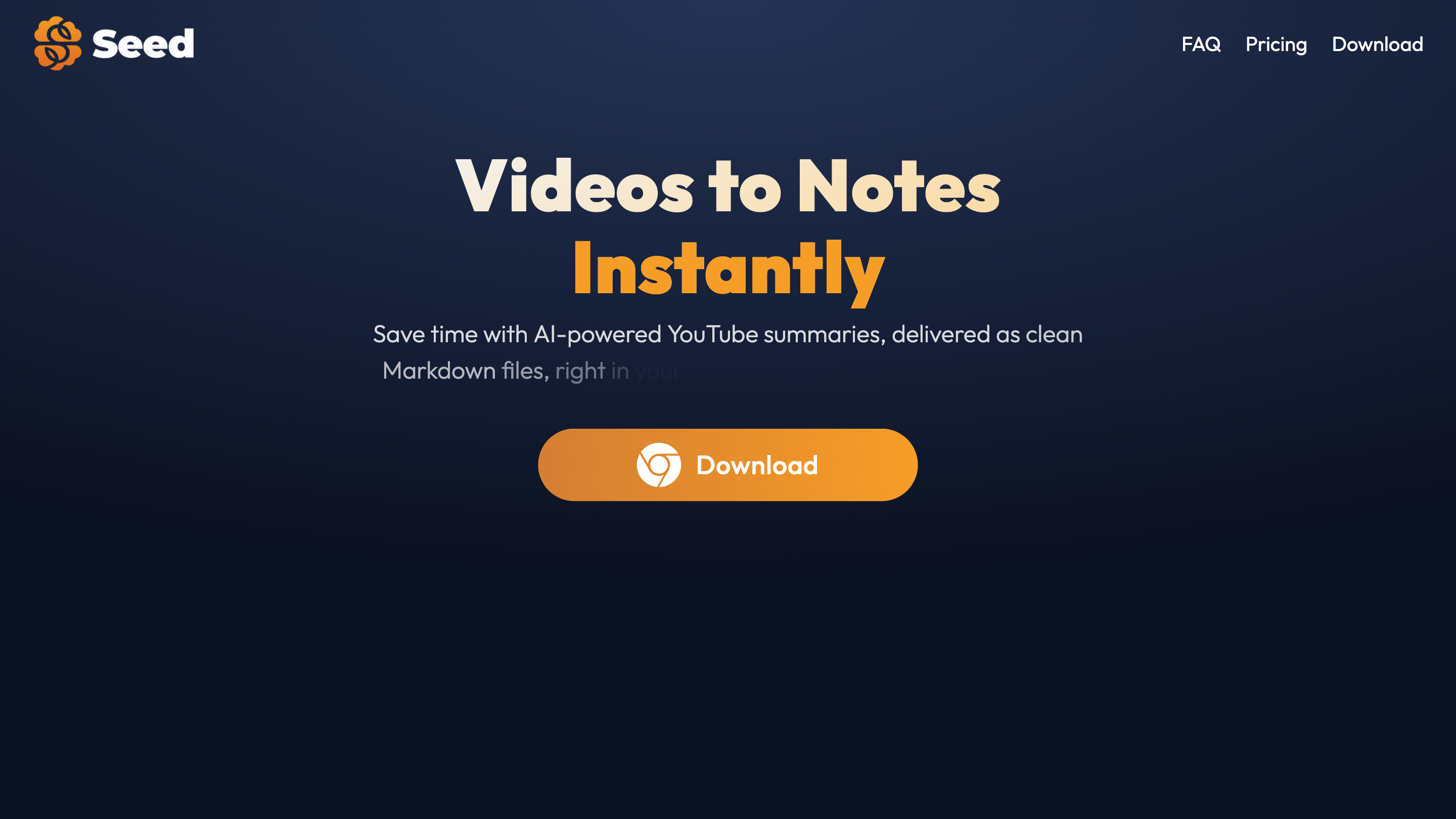 Seed - Youtube to Obsidian