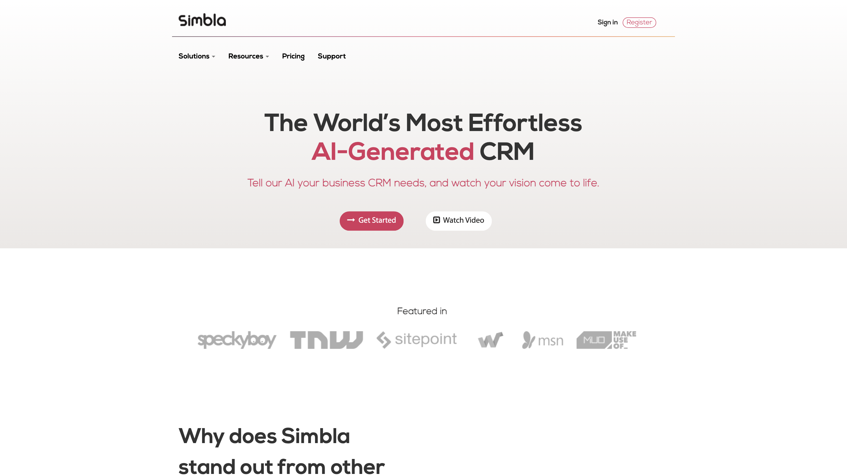 Simbla - AI powered CRM