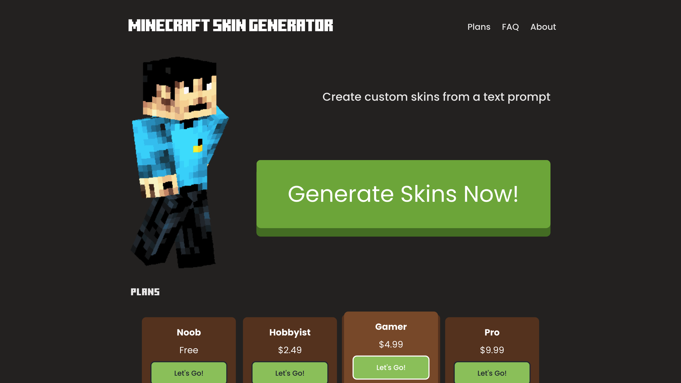 skingenerator.io - A Minecraft Skin Generator