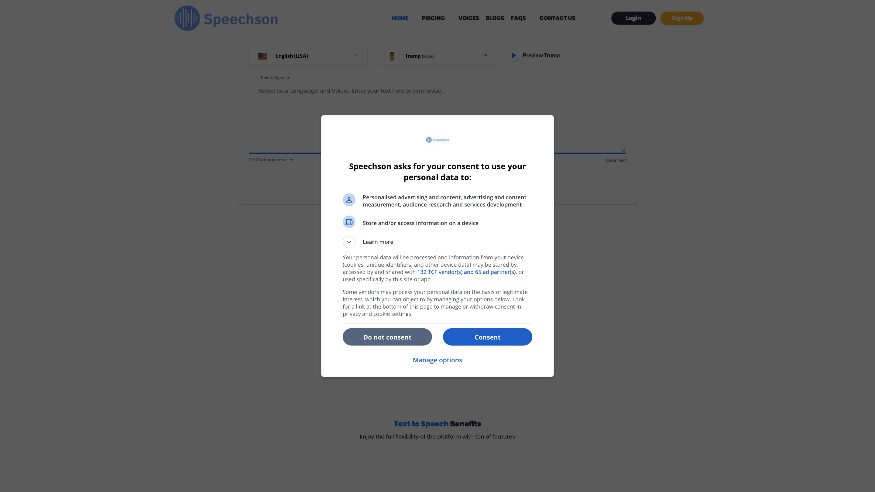 Speechson - Text To Sound TTS Online