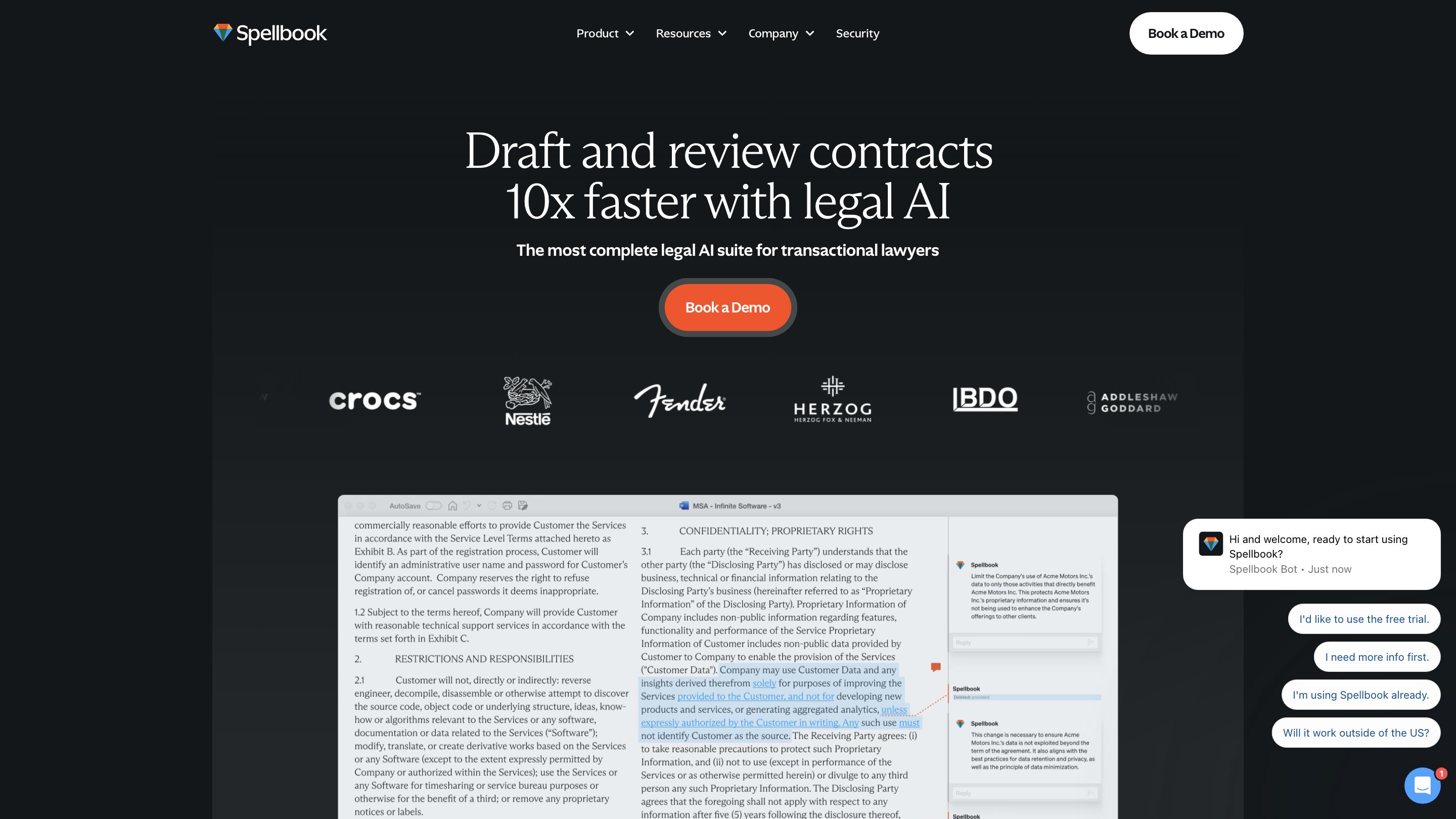Spellbook - AI Contract Drafting & Review