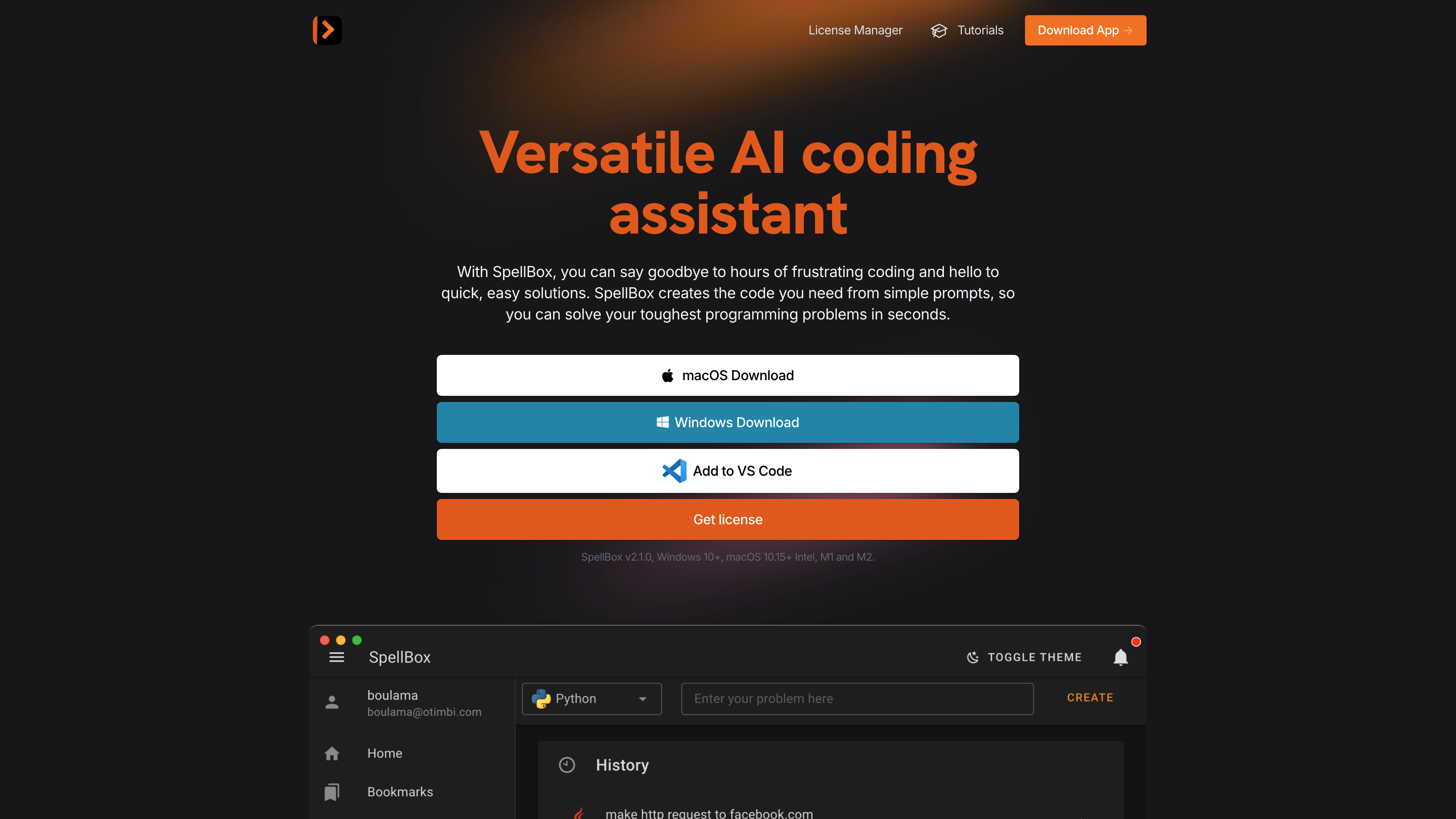 SpellBox - AI programming assistant