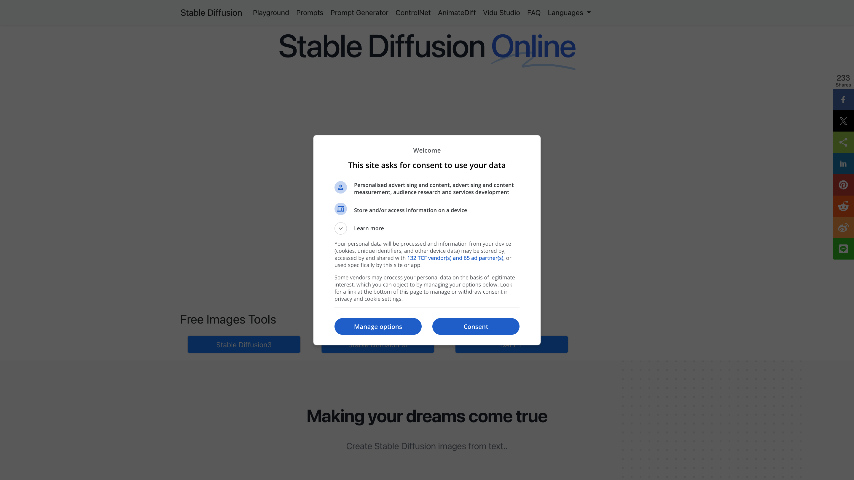 Stable Diffusion Online