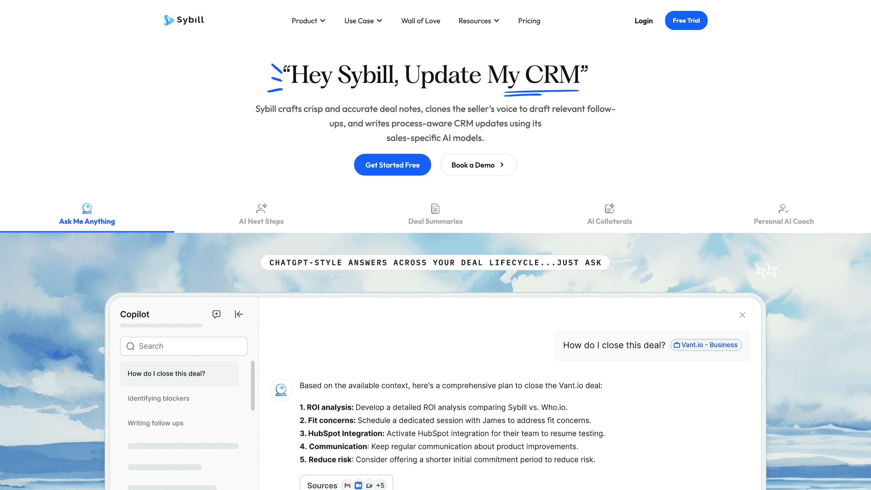Sybill: The AI Personal Assistant for Sales Teams