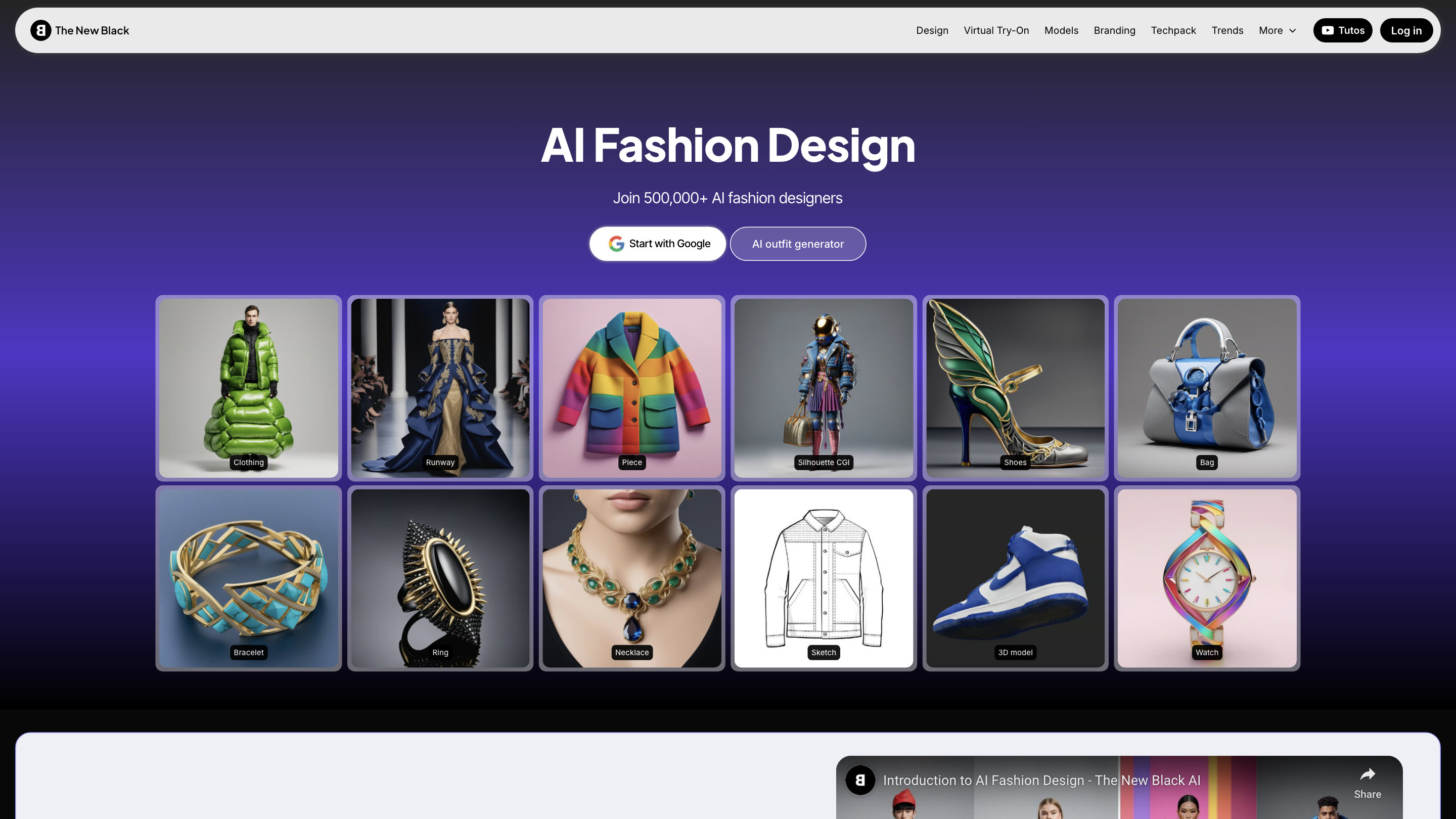 The New Black | AI Clothing Fashion Design Generator