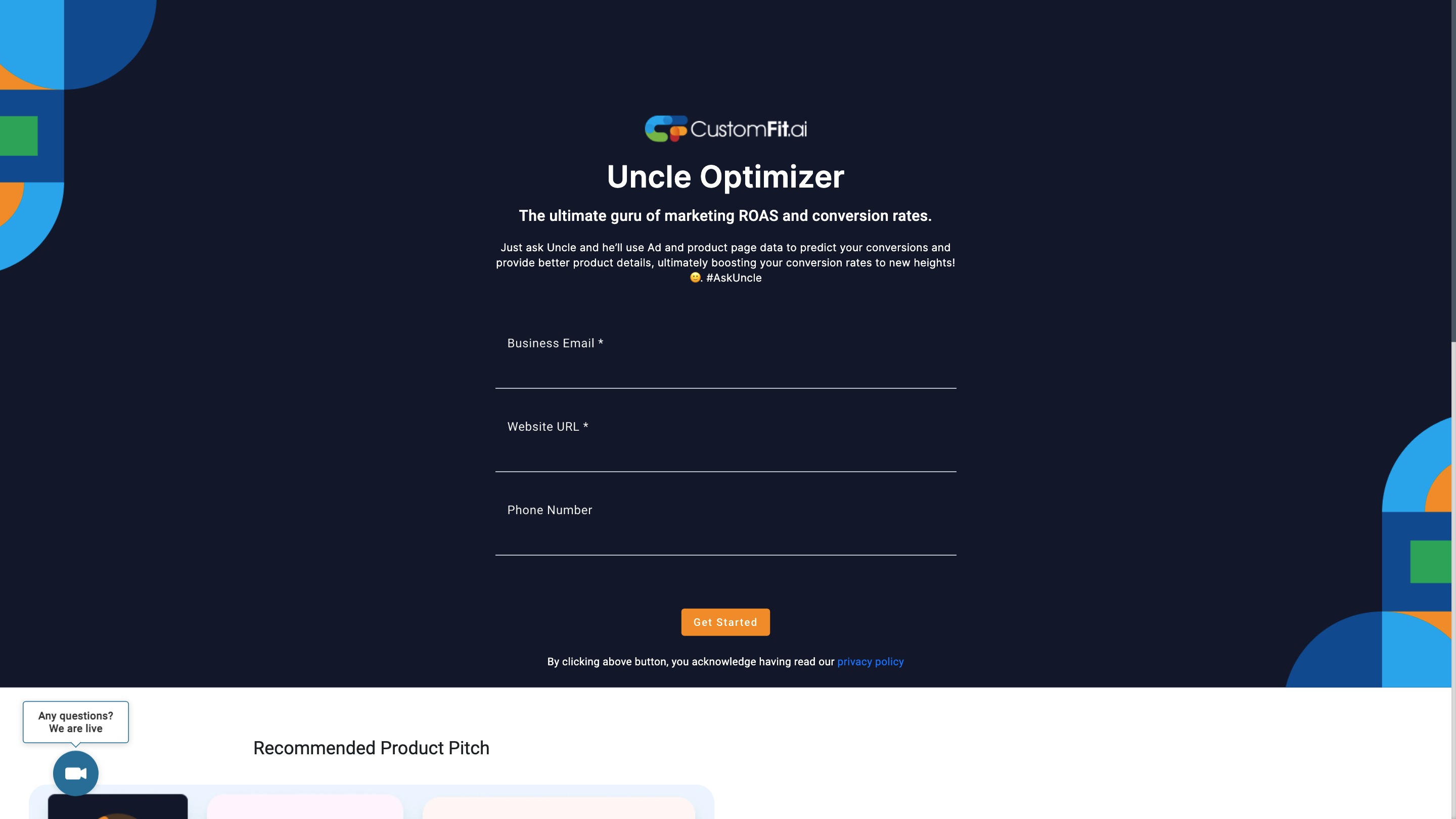 Uncle Optimizer D2C Landing Page Analyzer