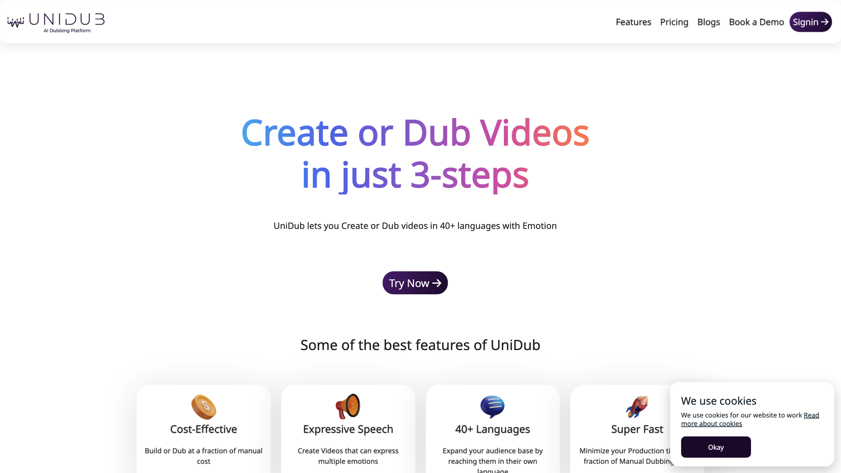 UniDub - Multi-Lingual AI Dubbing Platform