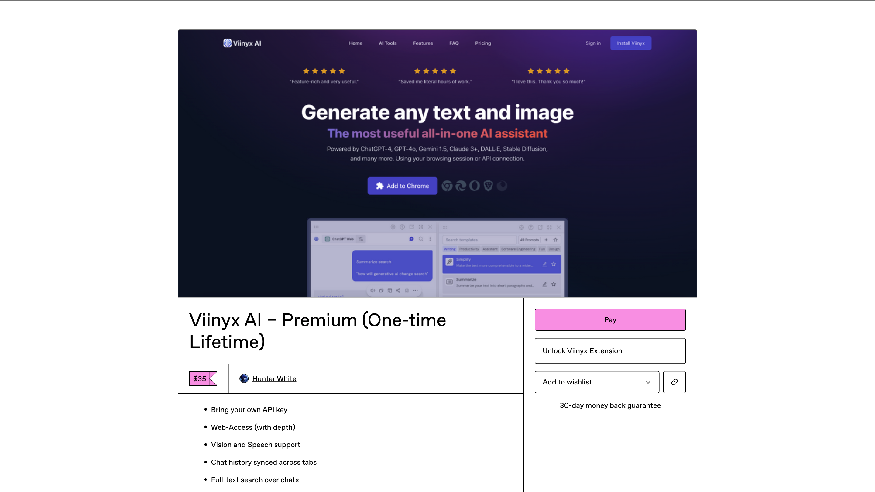 Viinyx AI Browser Assistant