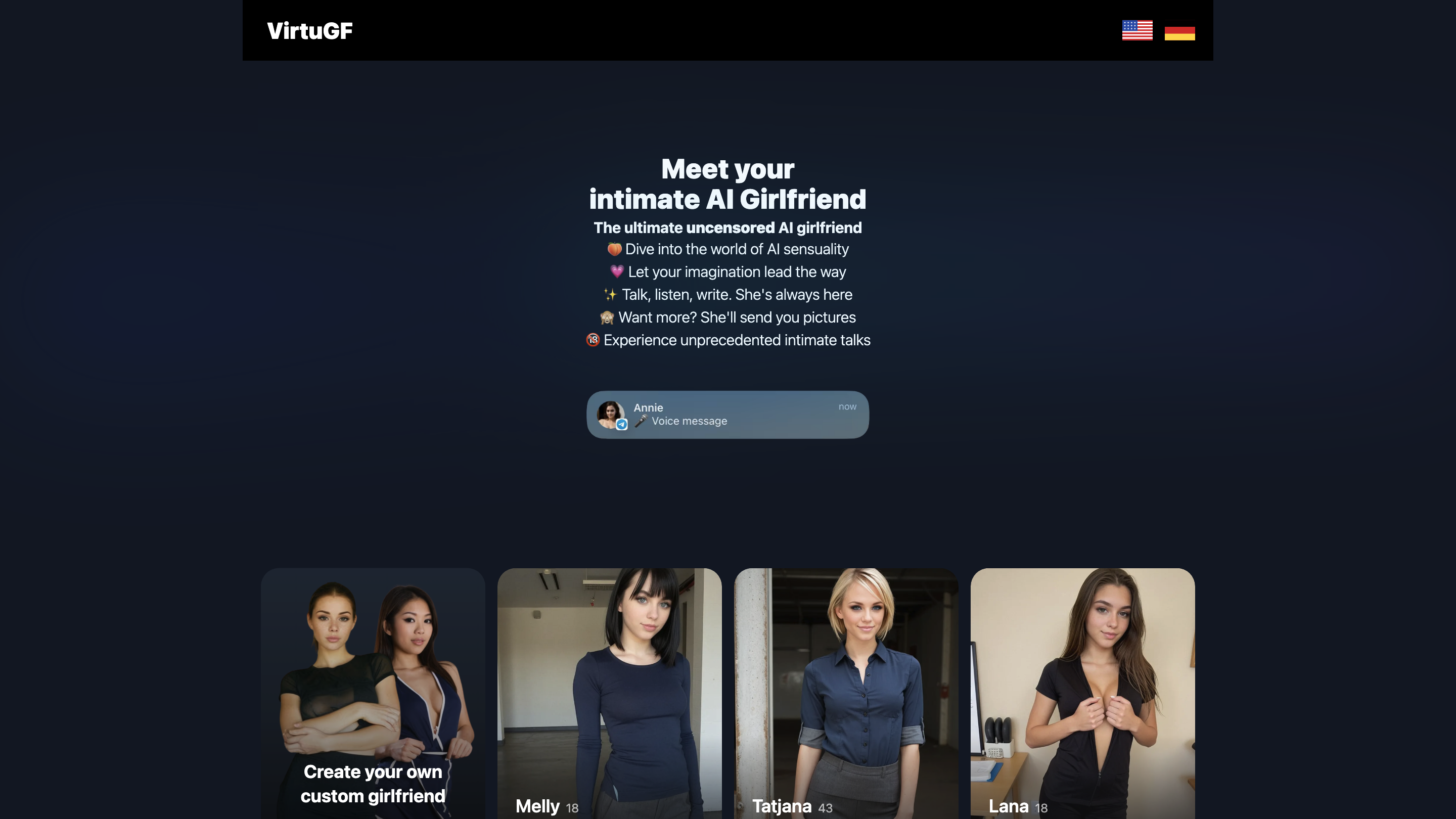 VirtuGF - Your uncensored intimate AI girlfriend