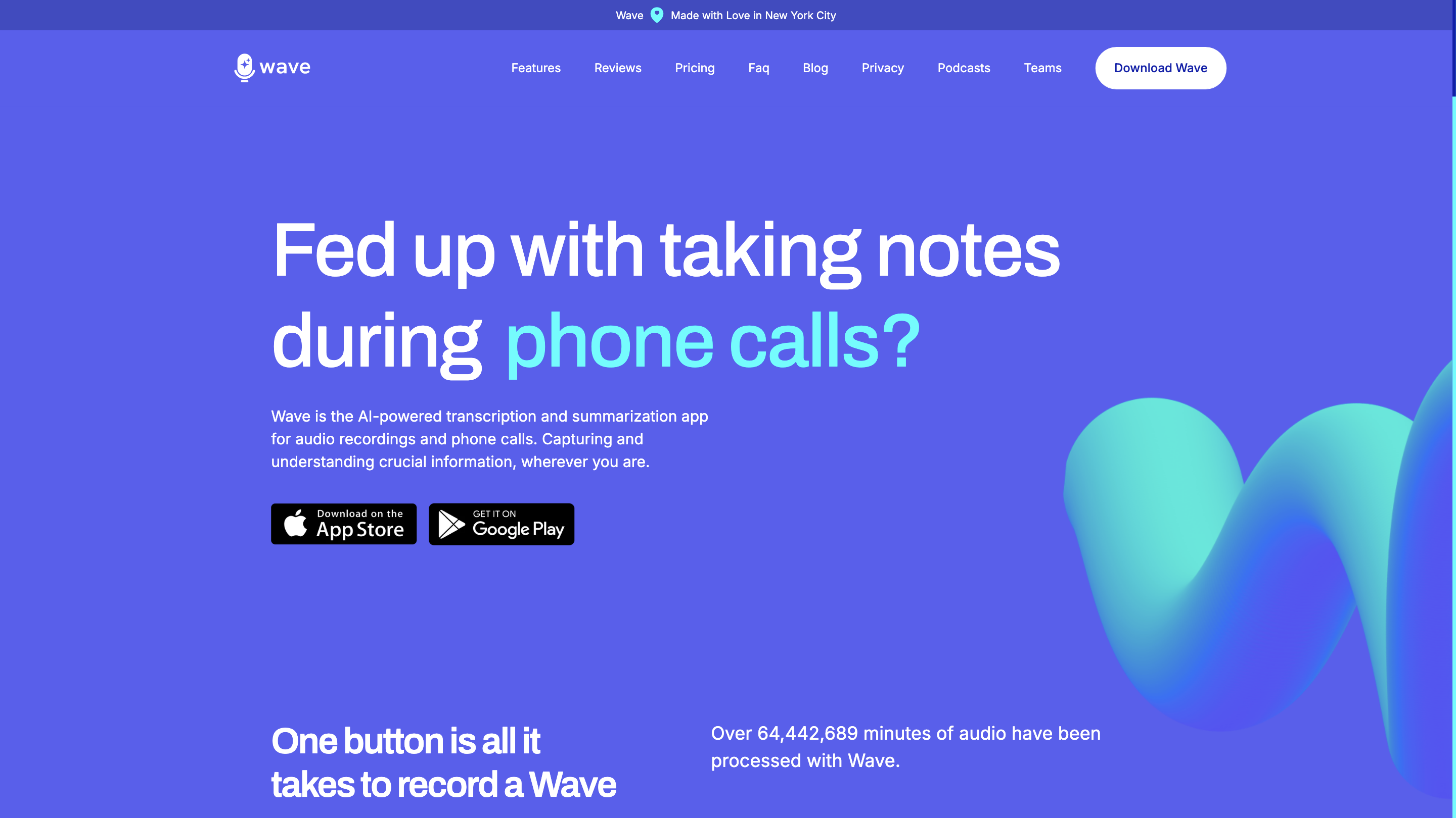 Wave: AI Note Taker