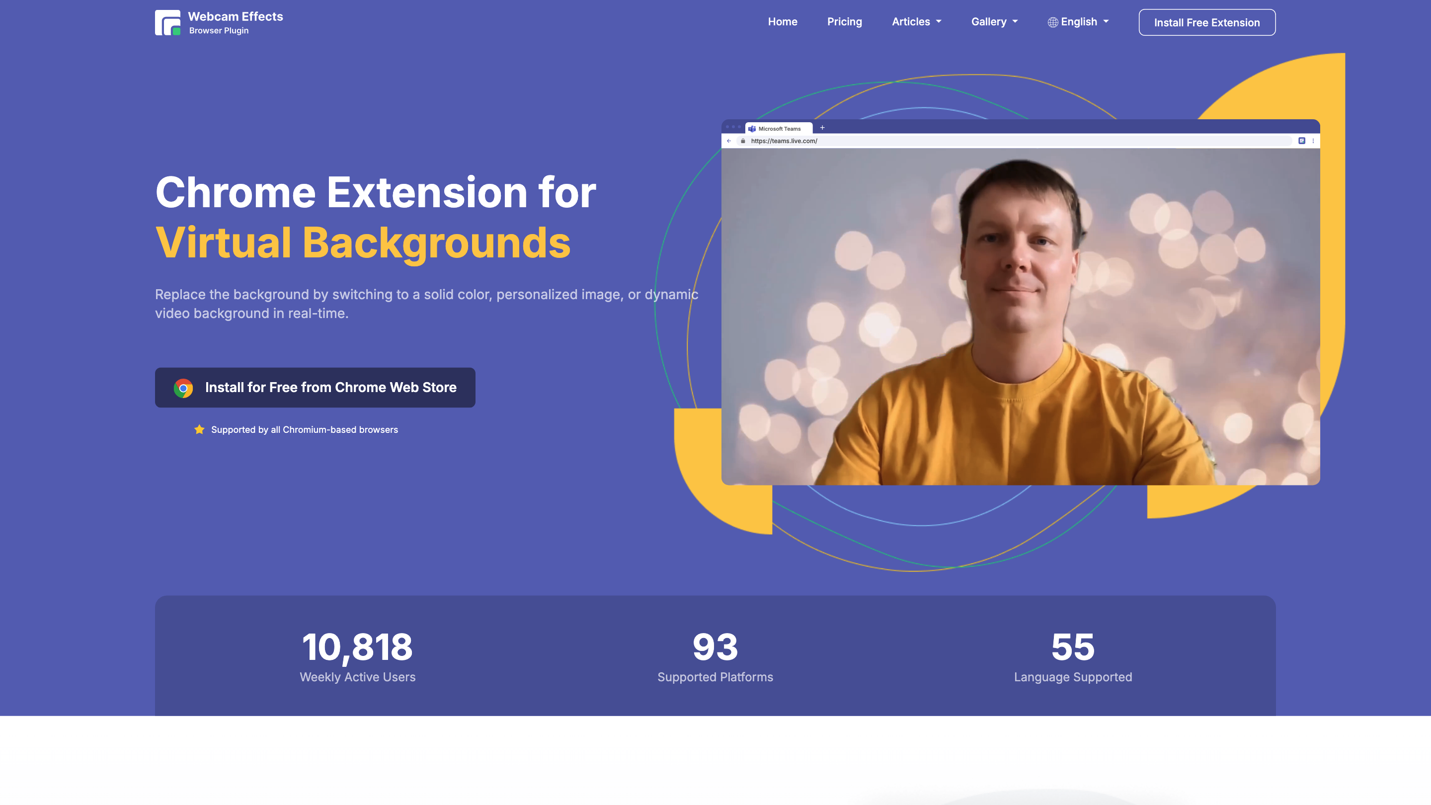Webcam Effects Chrome Plugin