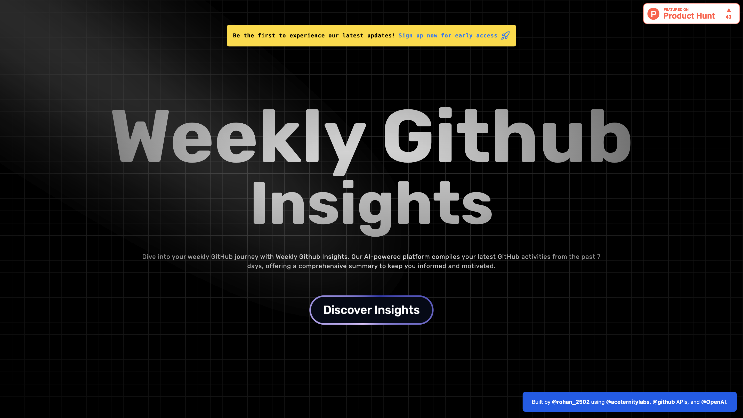 Weekly Github Insights