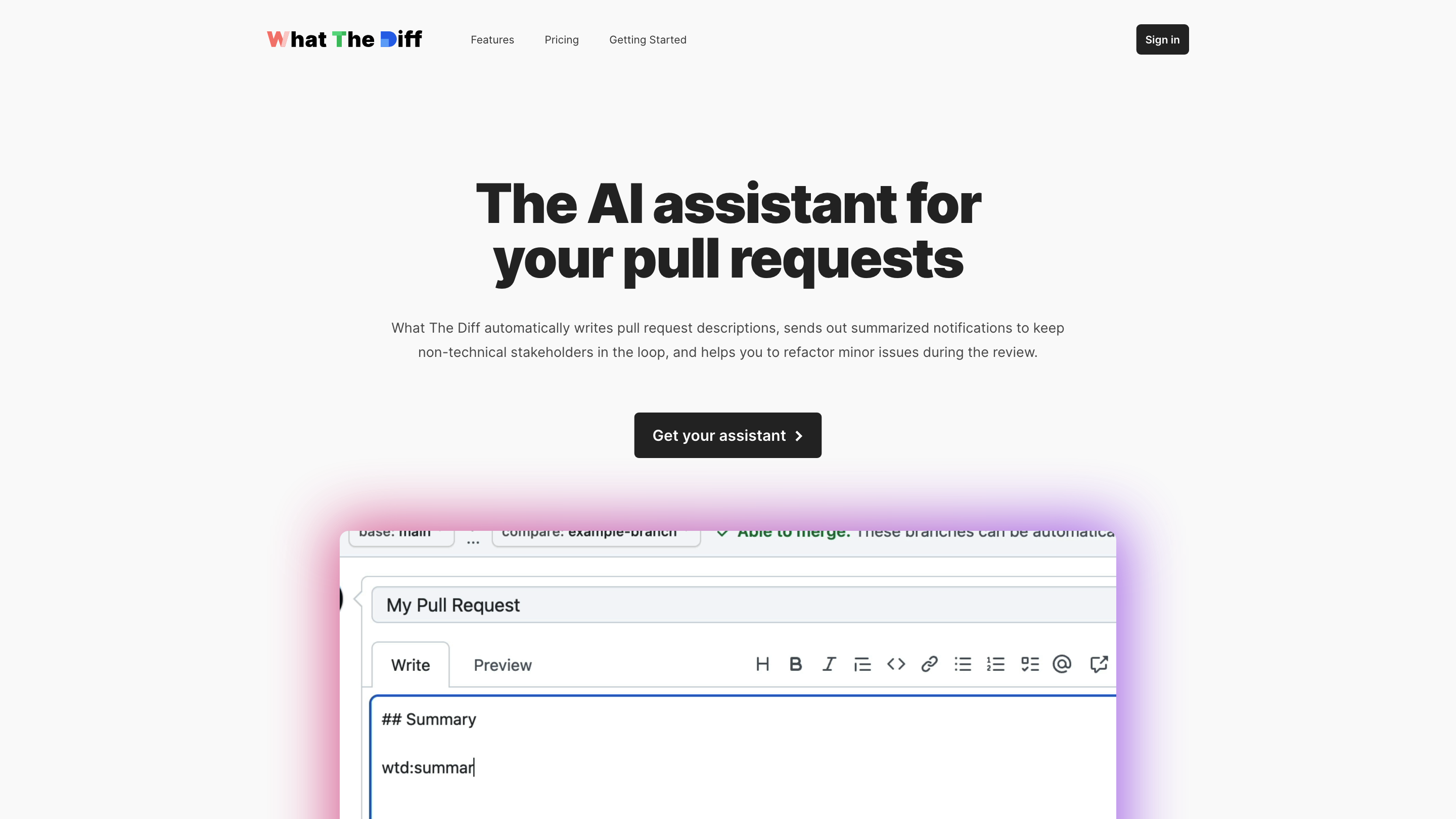What The Diff – AI powered code review assistant
