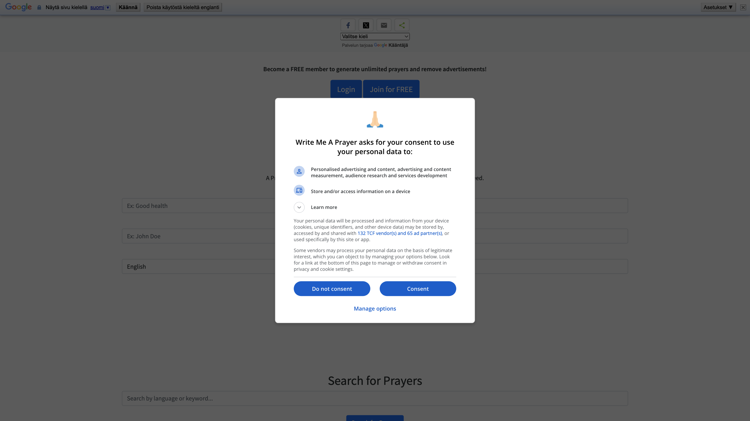 Write Me A Prayer - An AI Powered Prayer Generator