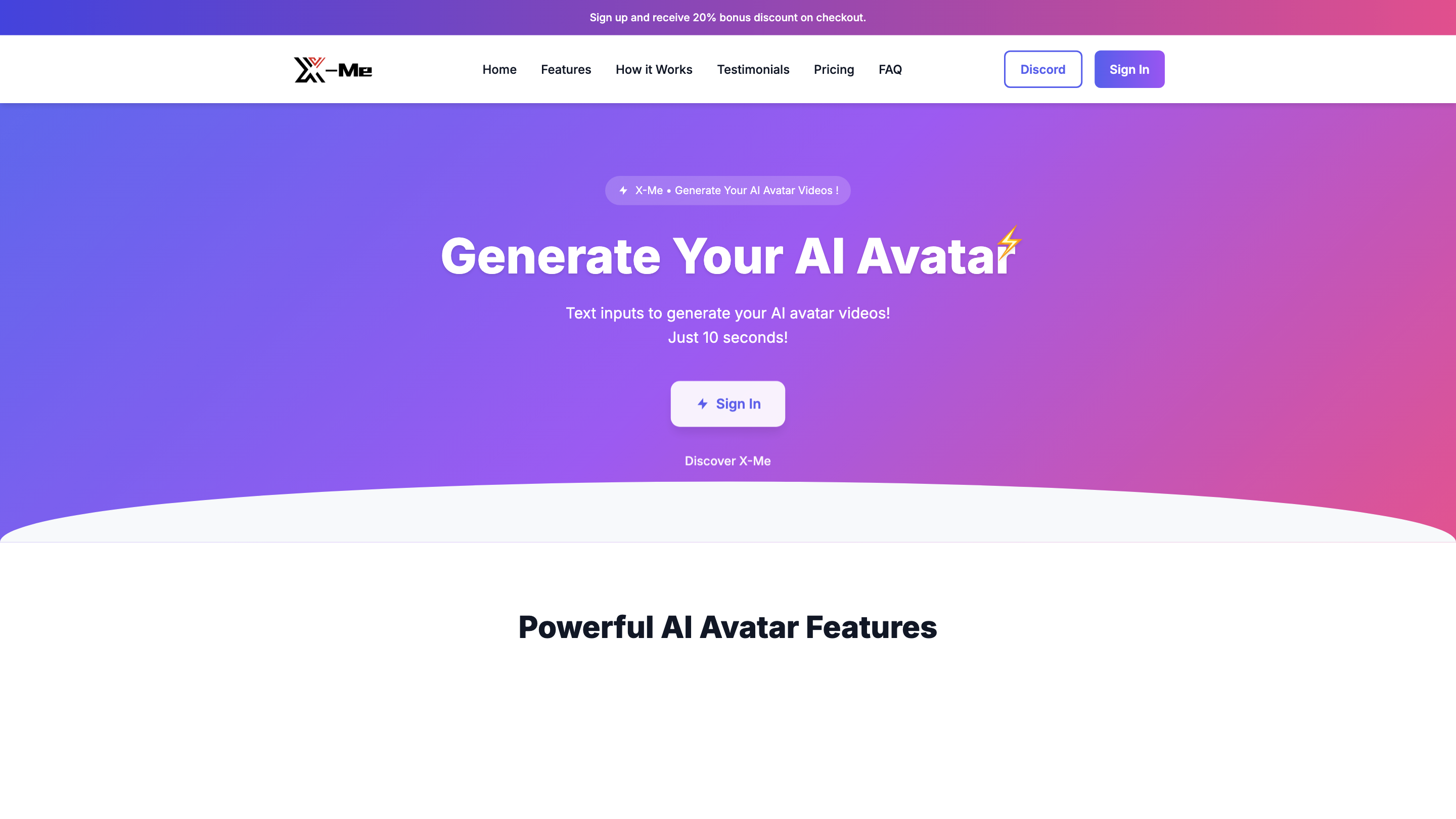 X-Me - x-me.world | AI Video Generator