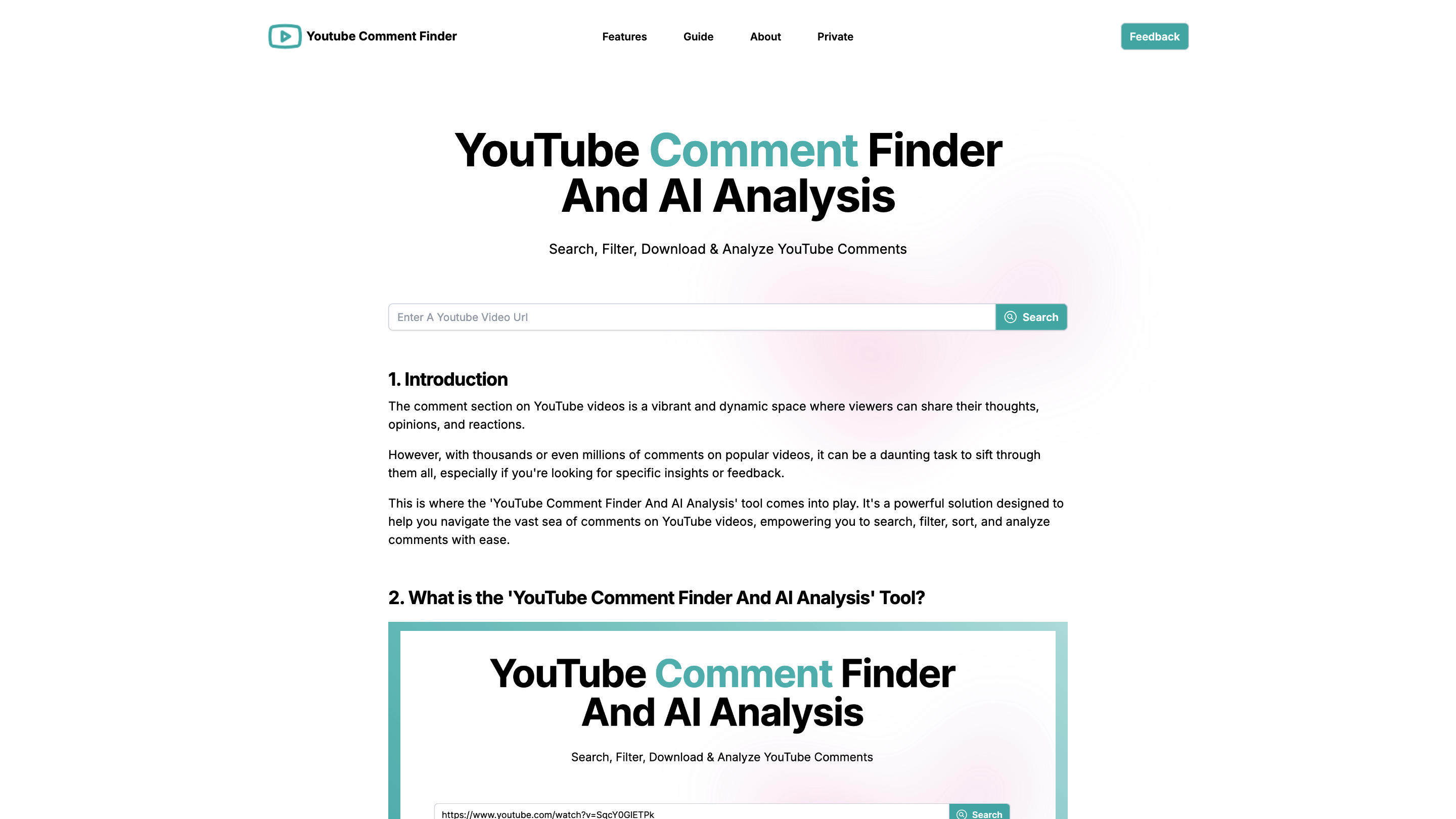 YouTube Comment Finder And AI Analysis